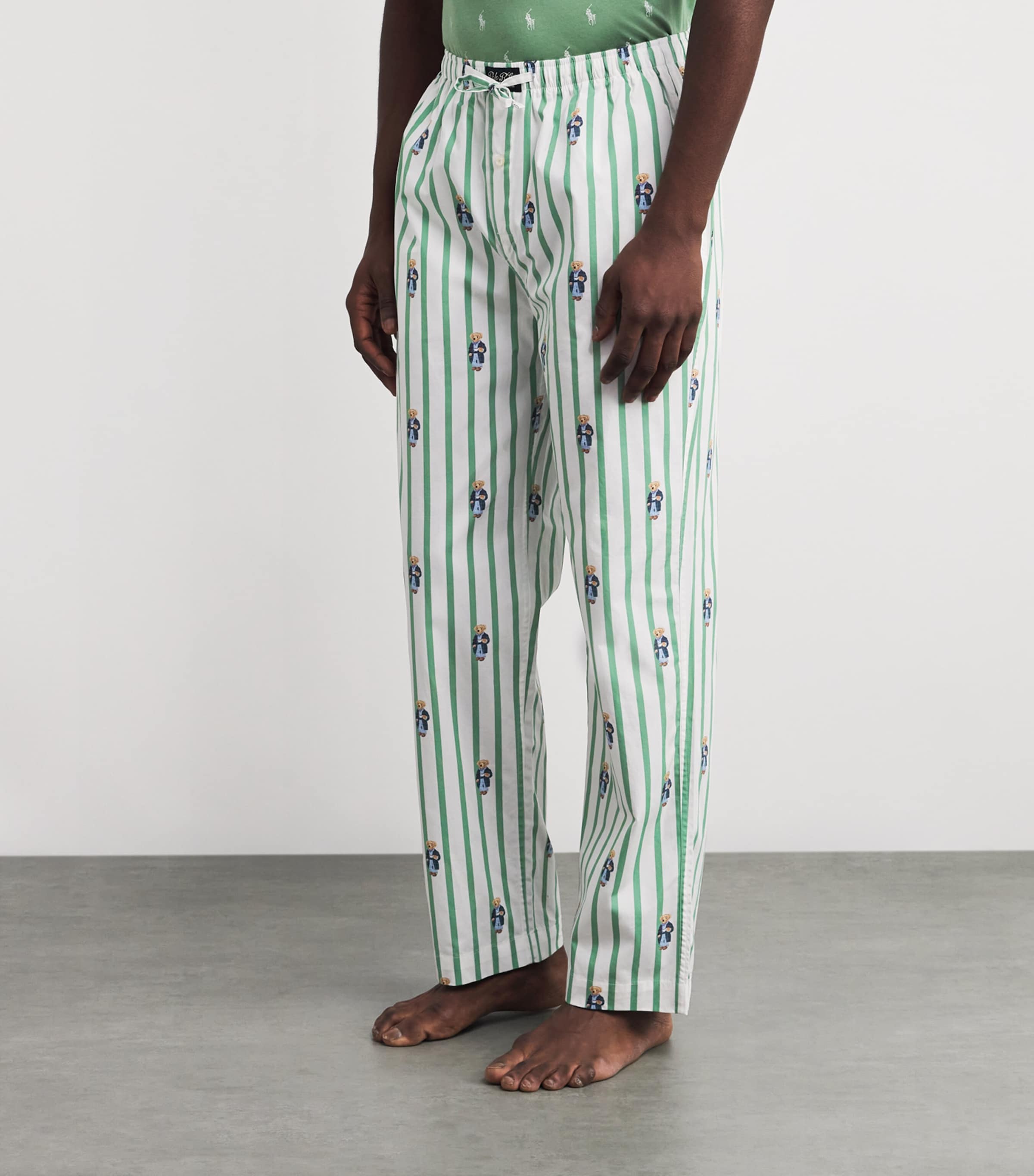 Cotton Polo Bear Pyjama Trousers FAIRWAY GLEN NVY Image 2