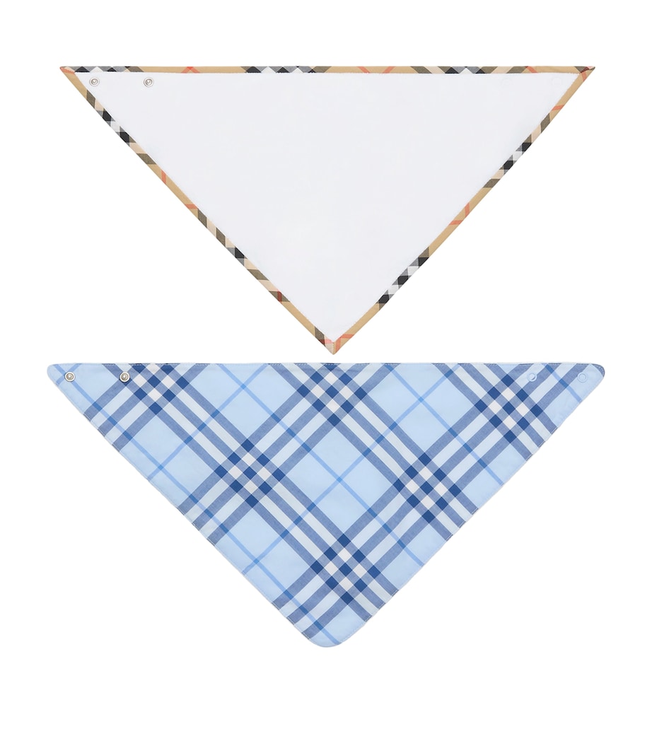 Cotton Check 2-Piece Bib Set ICE BLUE IP CHECK Image 1
