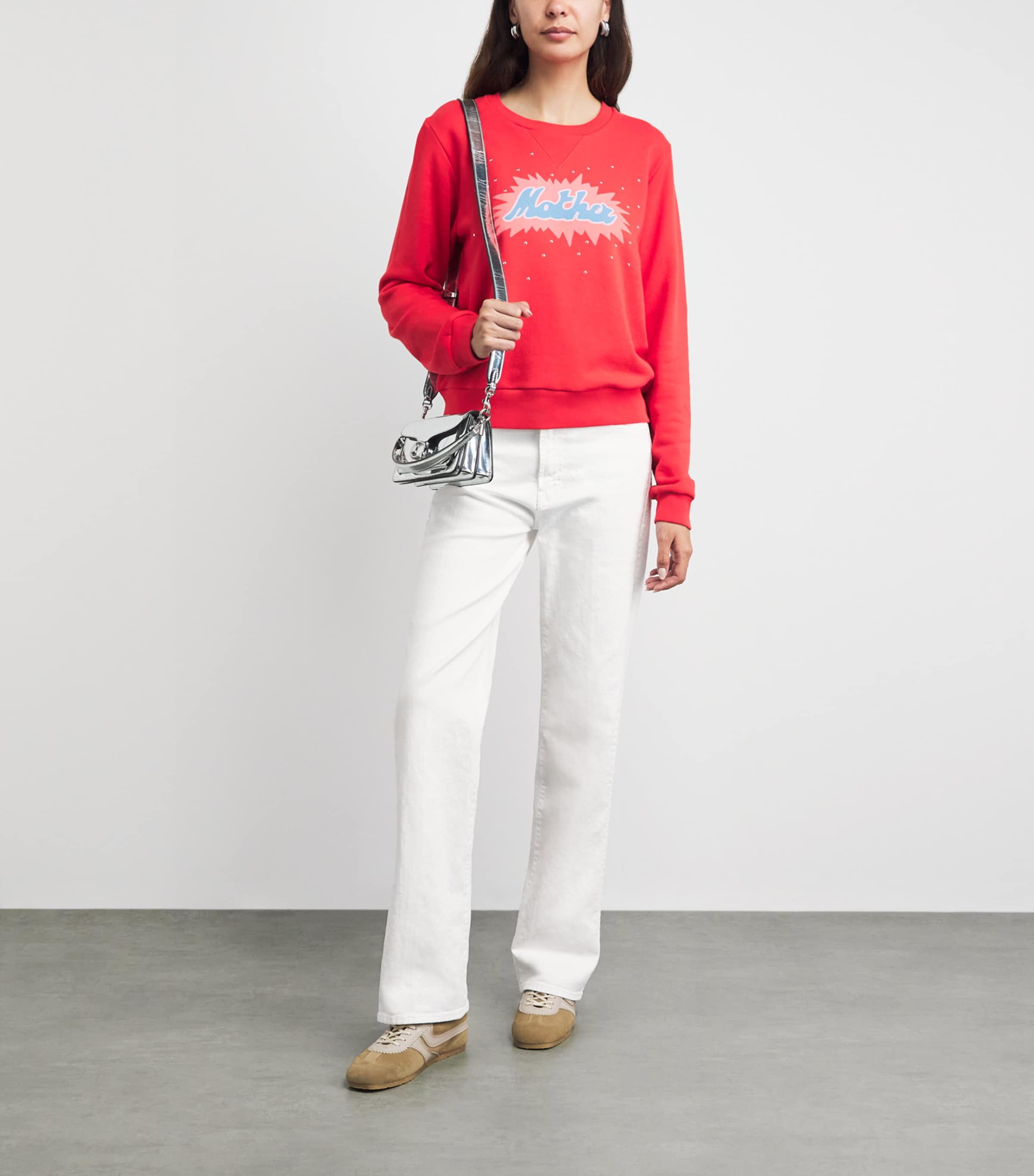 MOTHER Womens The Kick It Straight Jeans Totally Innocent Image 2