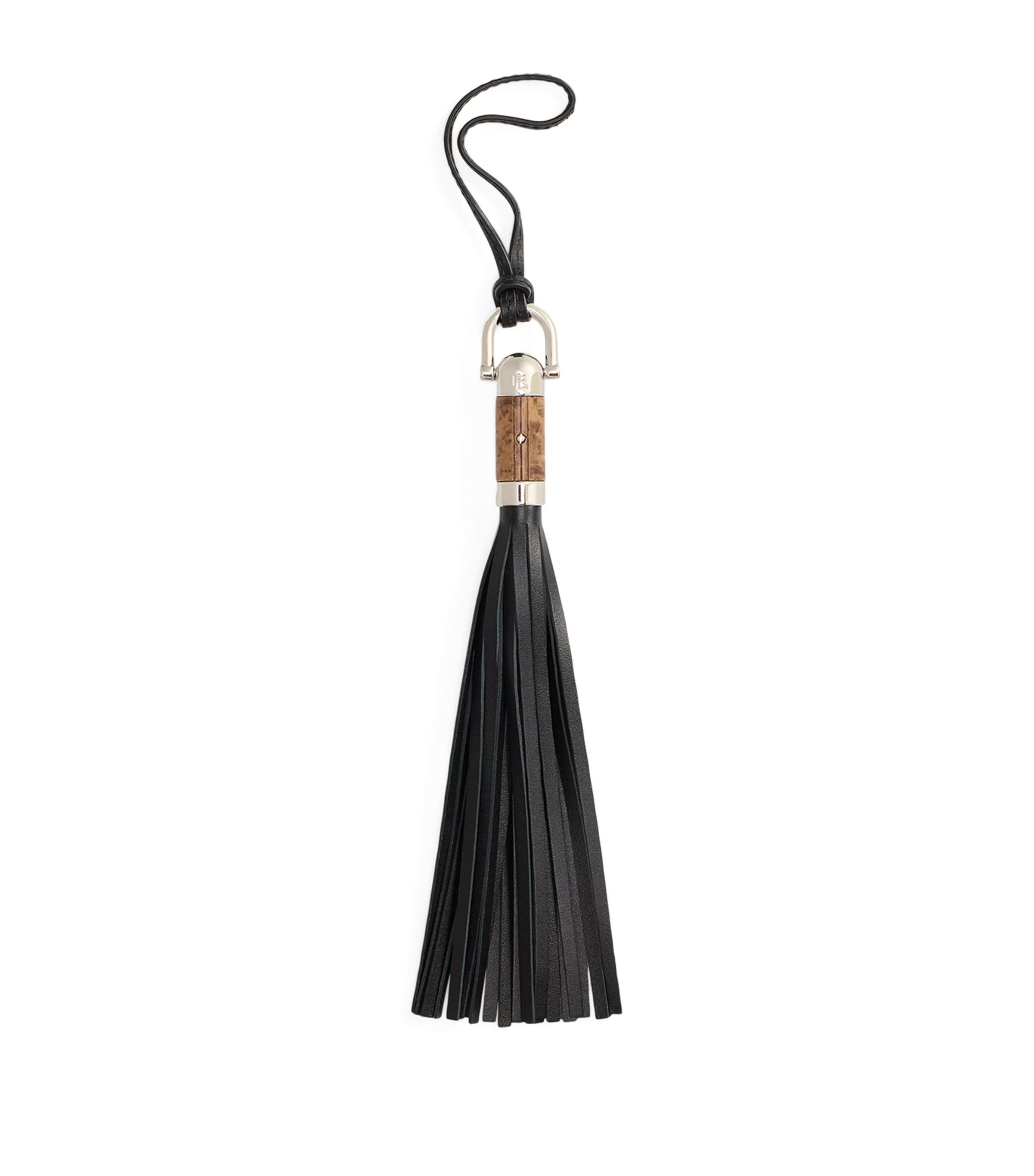 Ralph Lauren Collection Calfskin The Ralph Tassel Bag Charm Black Image 1
