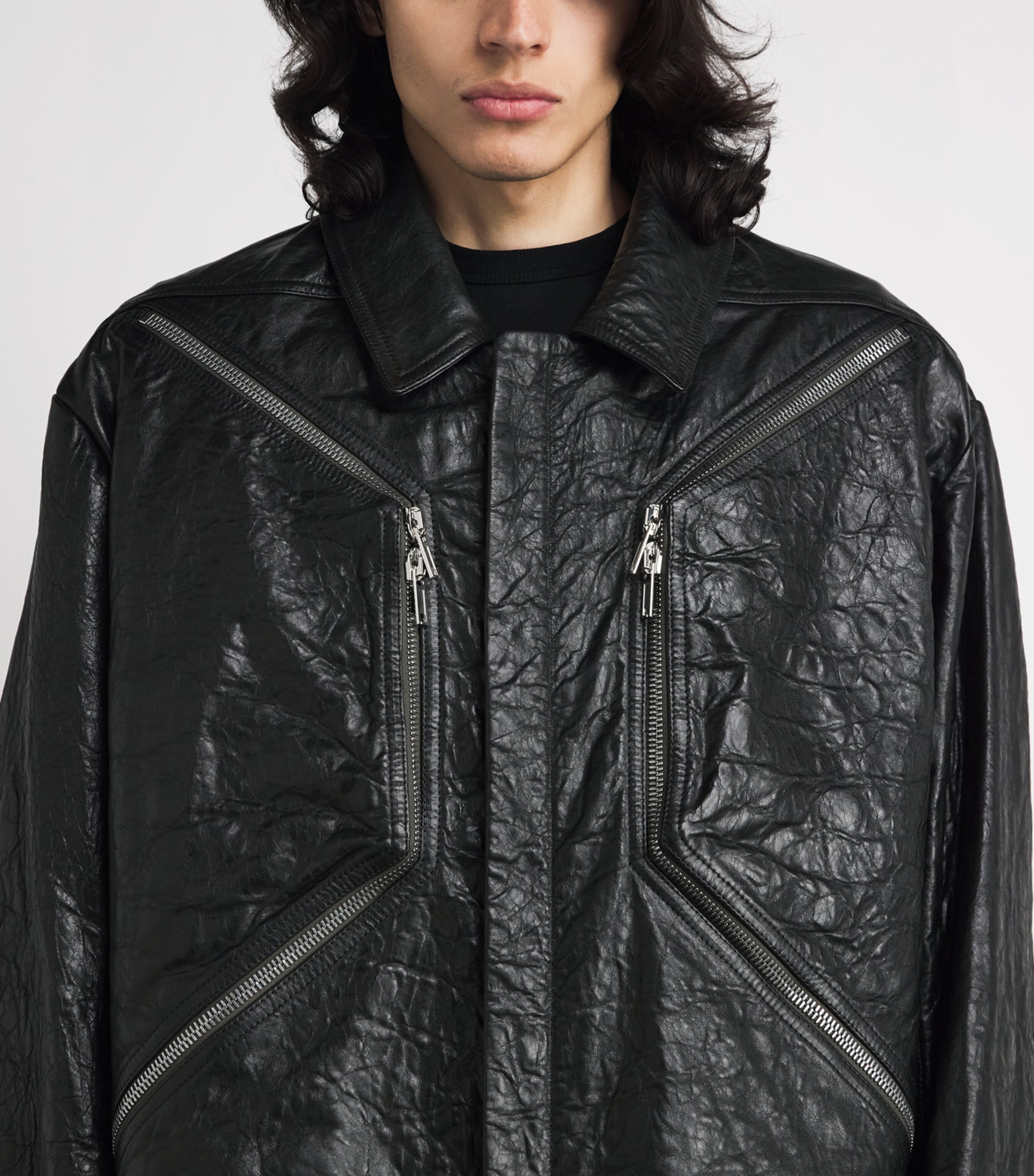 Leather Heizer Mac Jacket BLACK/ 09 Image 3