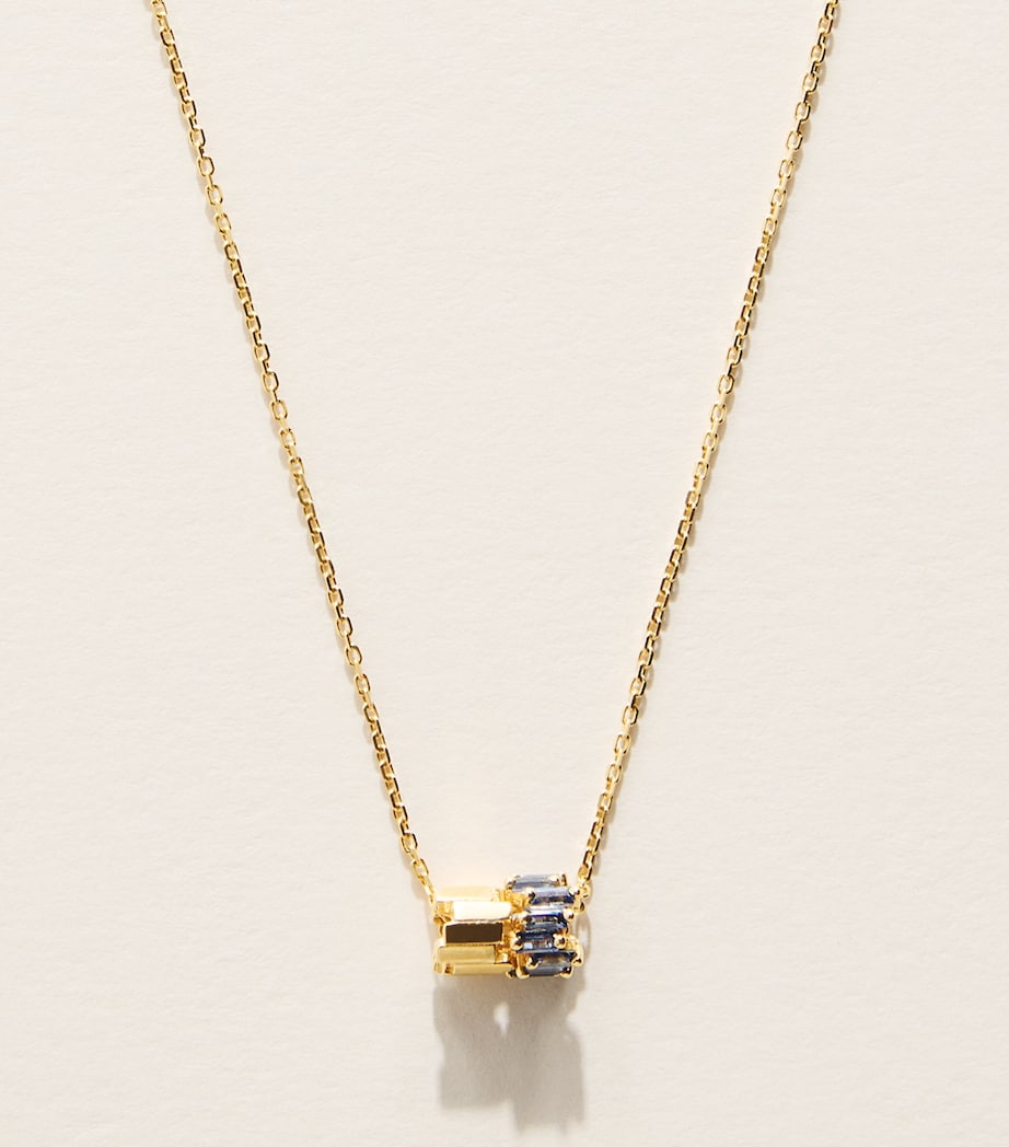 Suzanne Kalan Yellow Gold and Blue Sapphire Infinite Roundelle Pendant Necklace Yg/lb Image 1