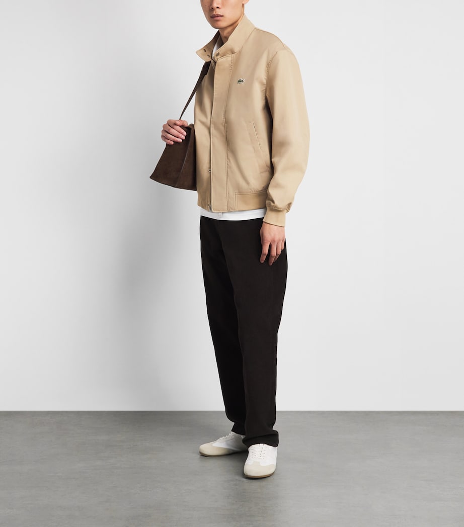 Lacoste Mens Twill Water-Repellent Harrington Jacket Viennese Image 2
