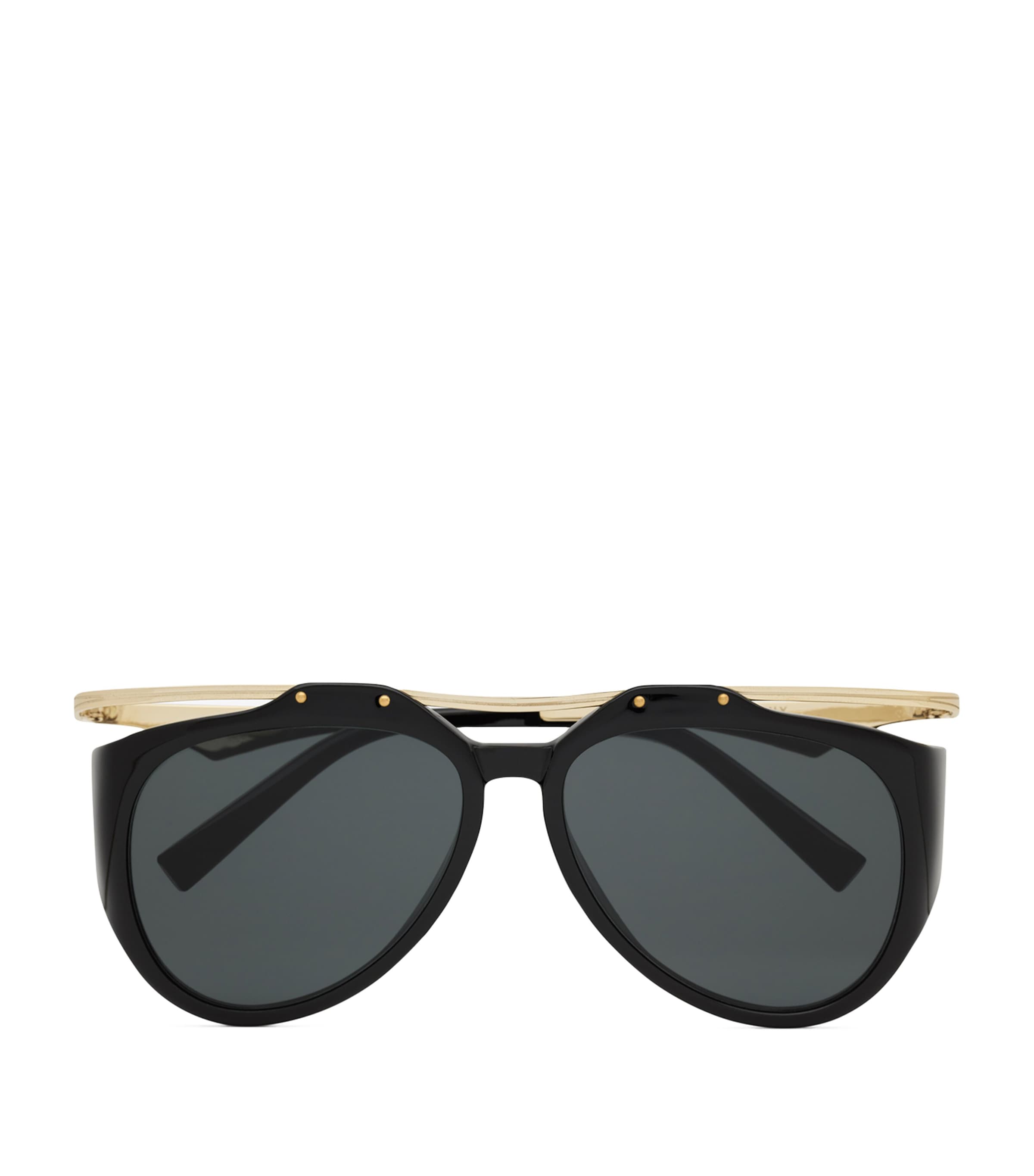 Saint Laurent Amelia Aviator Sunglasses In Black