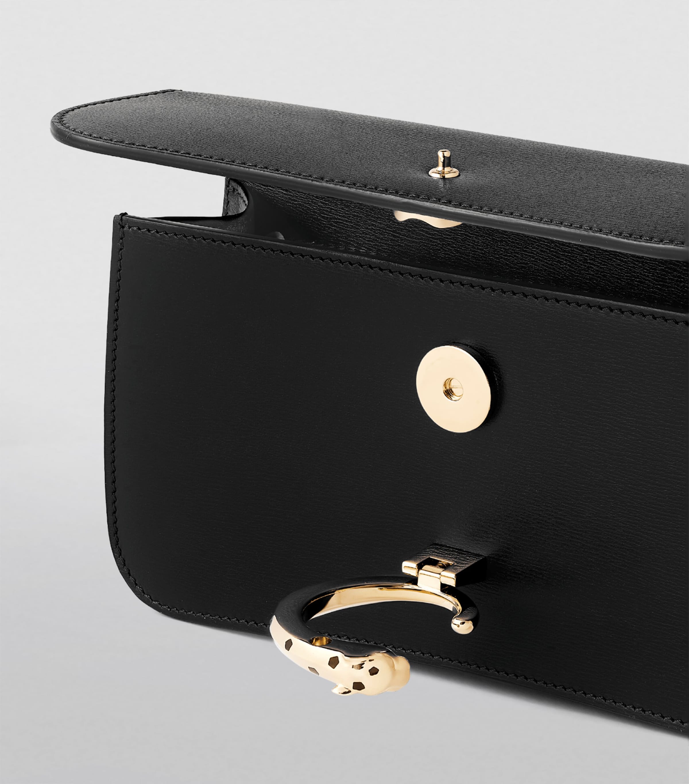 Mini Leather Panthère de Cartier Cross-Body Bag BLACK Image 2