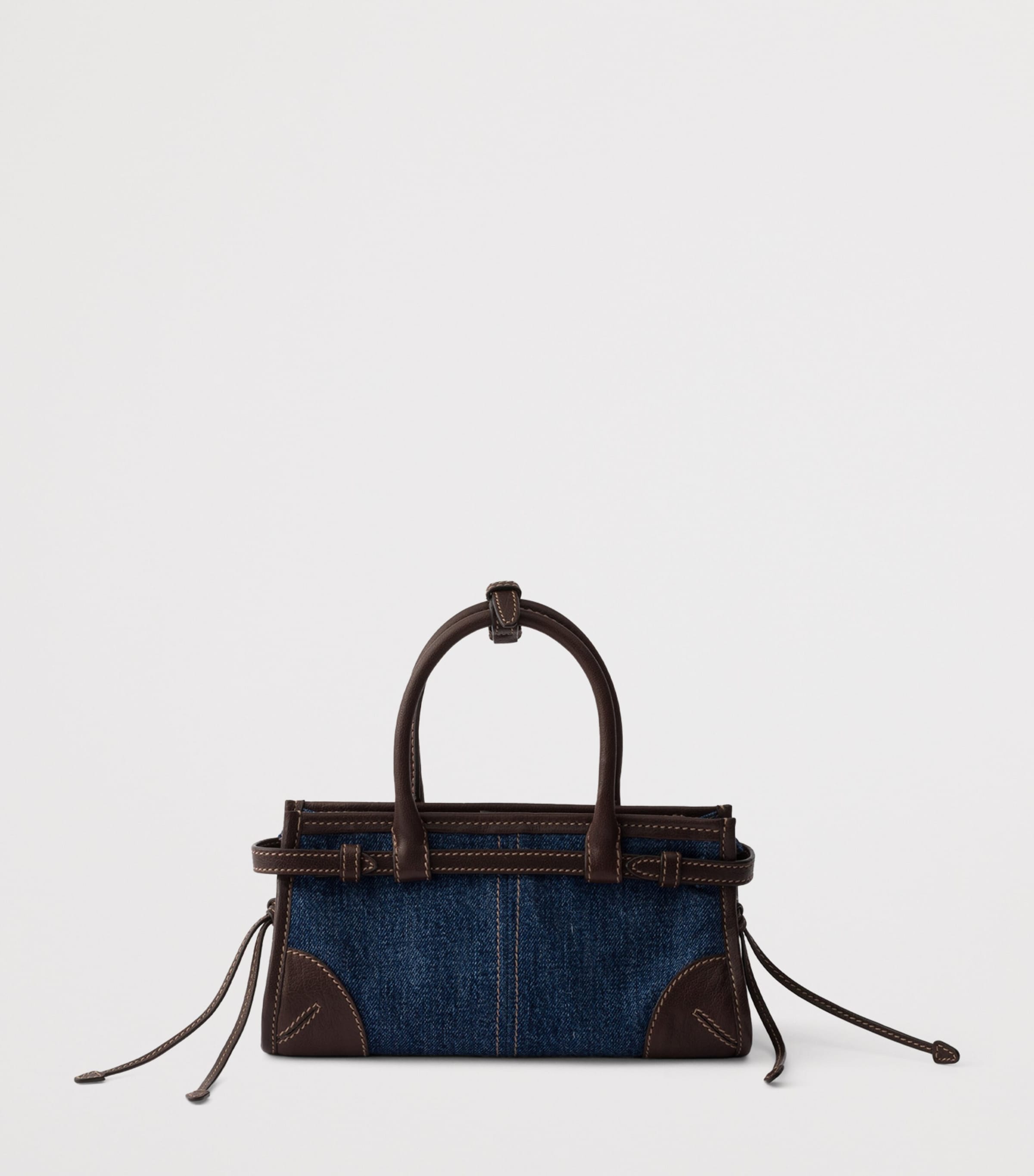 Prada Small Denim Bonnie Shoulder Bag Blue Image 3
