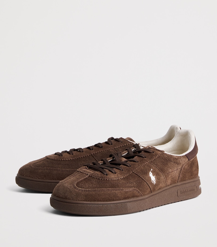Polo Ralph Lauren Suede Bedford Sneakers Choclate Brn/drk Brn Image 3