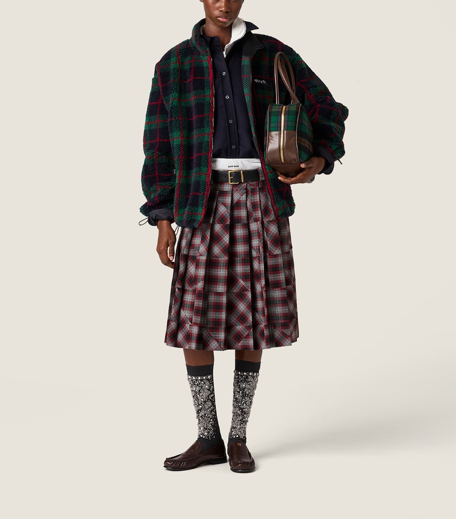 Wool Tartan Midi Skirt F0ETA Image 2