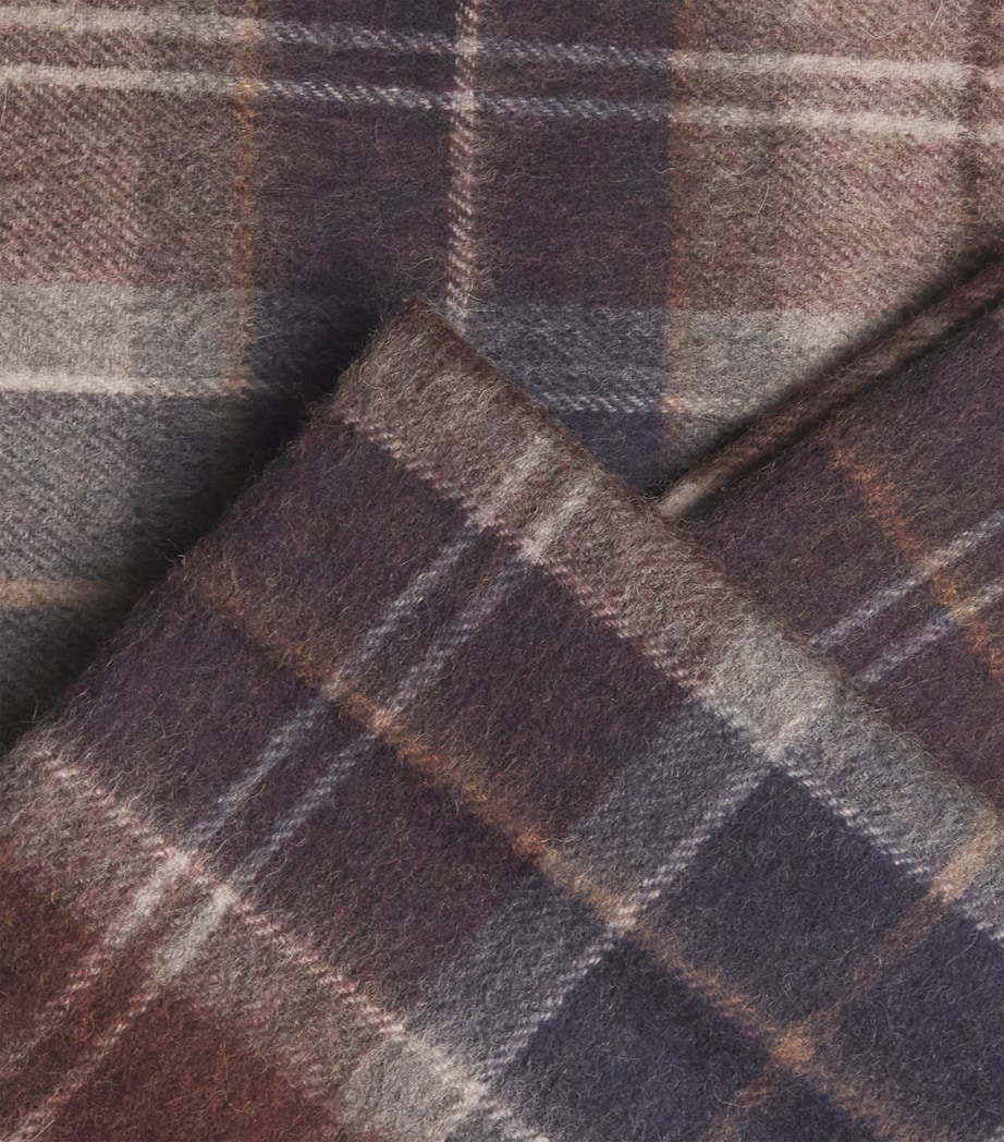Wool-Cashmere Tartan Scarf GREY MIDNIGHT TARTAN Image 4