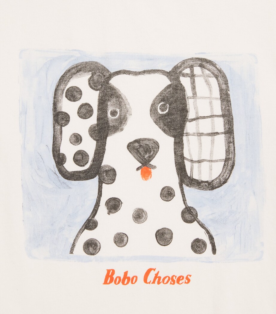 Organic Cotton Van Dog Print T-Shirt (6-7 Years) WHITE Image 3