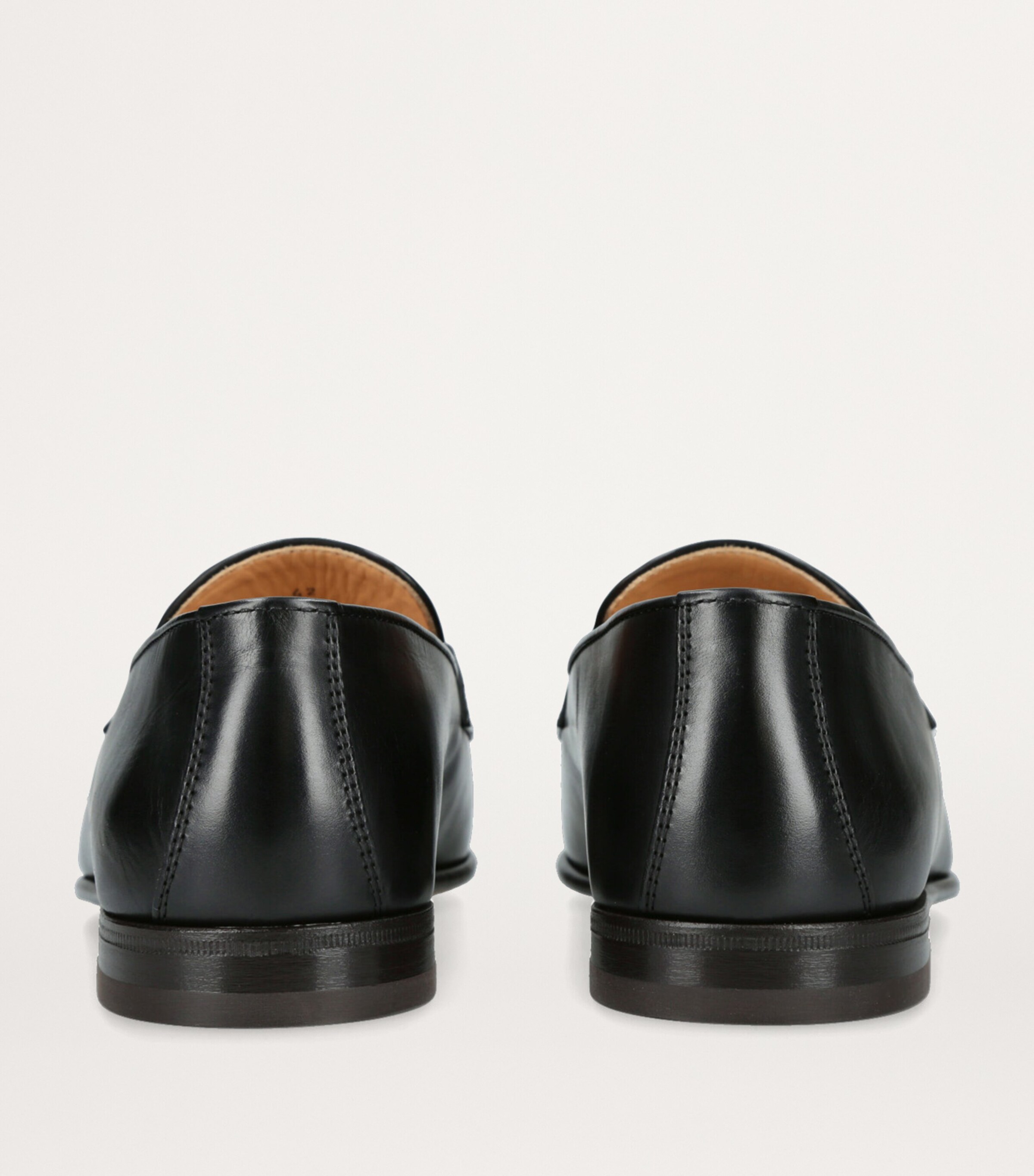Leather Buckle Loafers BLACK Image 2
