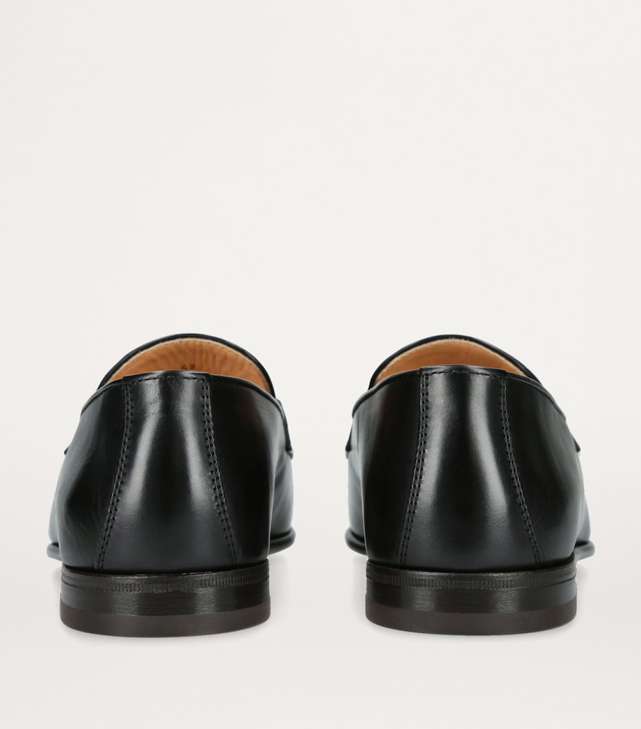 Leather Buckle Loafers BLACK Image 2