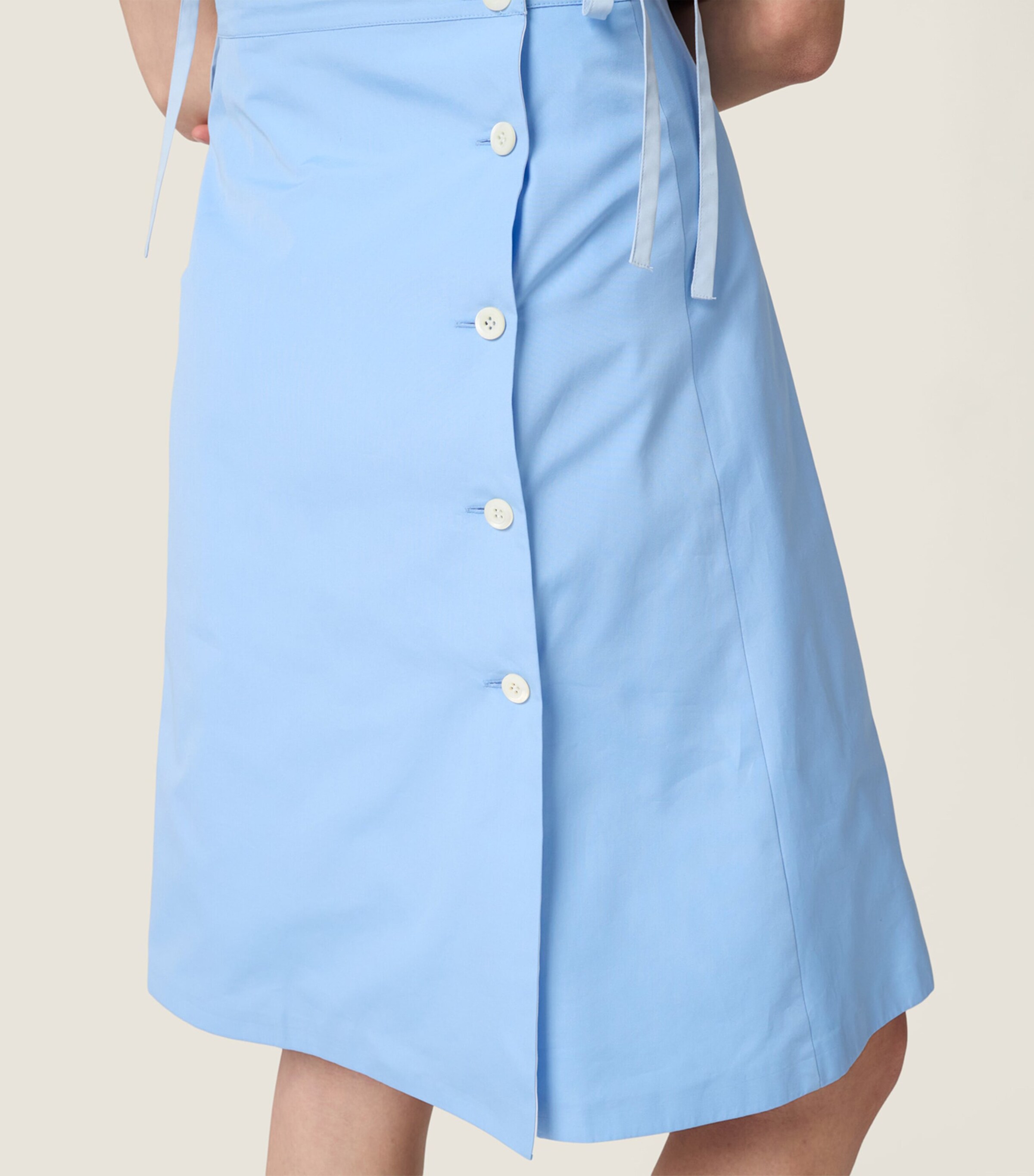 Miu Miu Womens Cotton Apron Mini Dress Image 5
