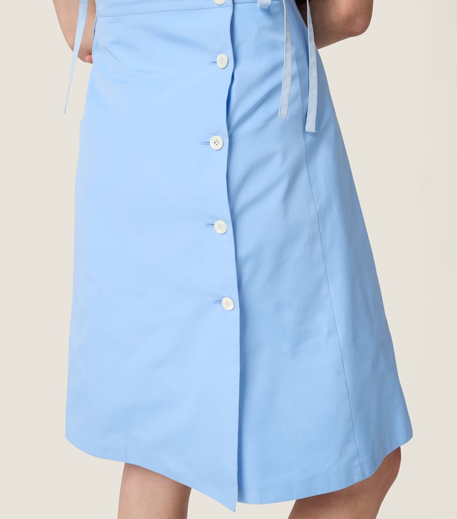 Miu Miu Womens Cotton Apron Mini Dress Image 5