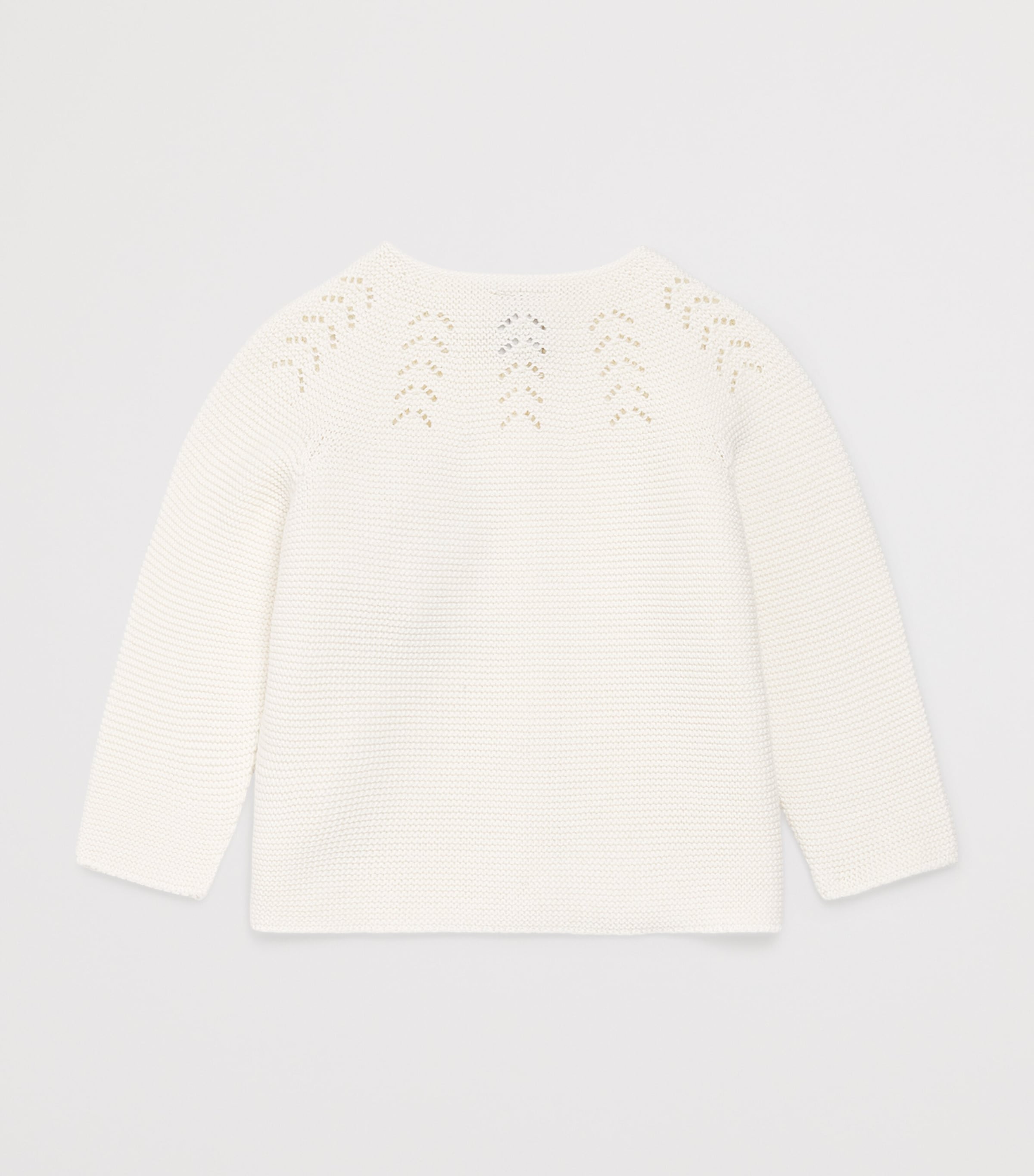 PEPA LONDON Cotton Openwork Cardigan (6 Months - 4 Years) Crm Image 2
