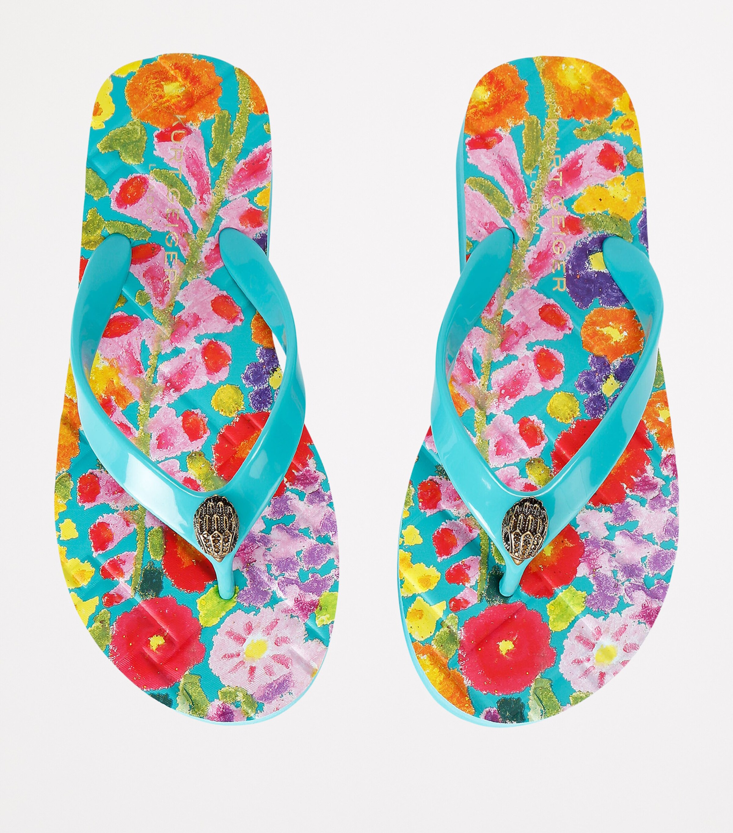 Kurt Geiger London Kensington Q Flip Flops Turq Other Image 4