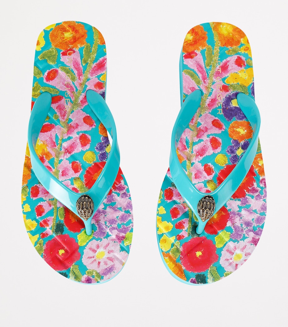 Kurt Geiger London Kensington Q Flip Flops Turq Other Image 4