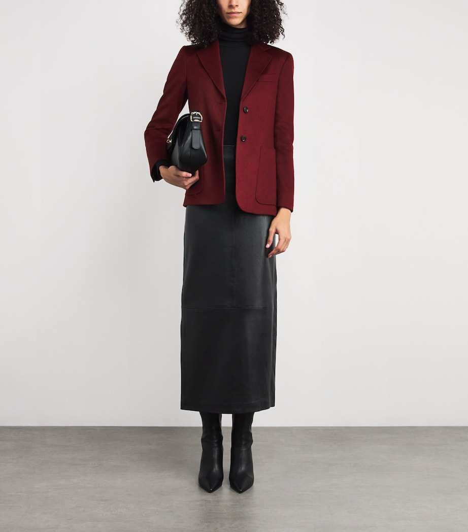 Camel Hair Blazer RASPBERRY Image 2