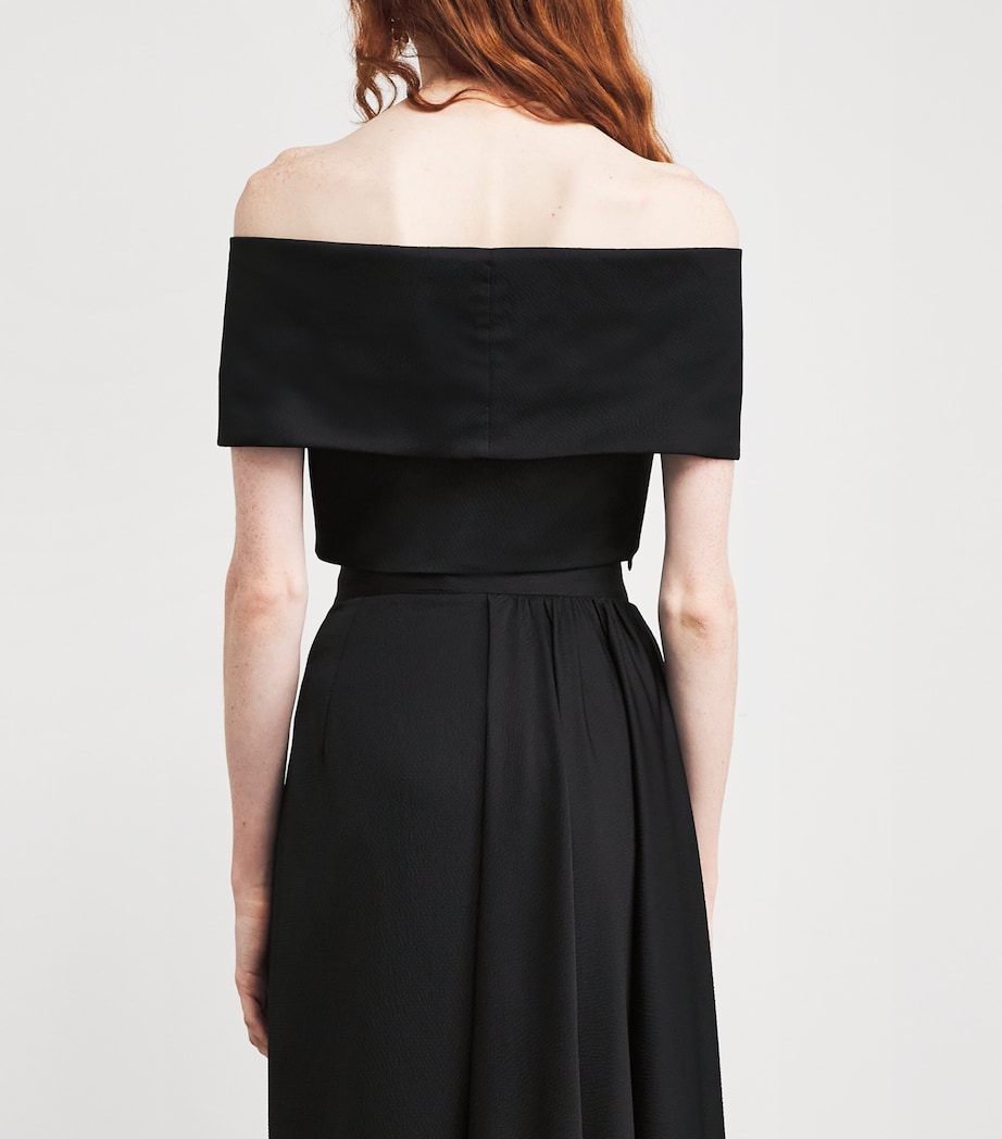 Textured Off-The-Shoulder Philomela Top BLA Image 4