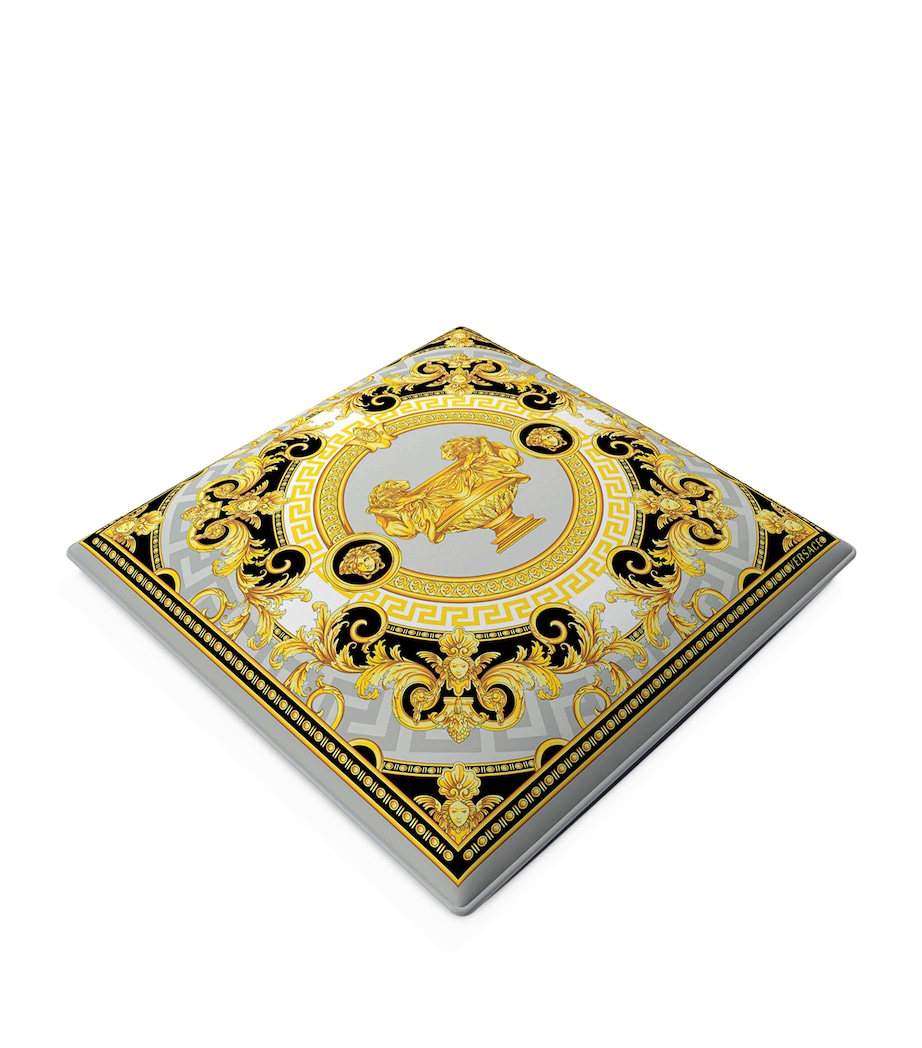 Baroque Narcissus Ottoman GREY-BLACK-GOLD Image 3