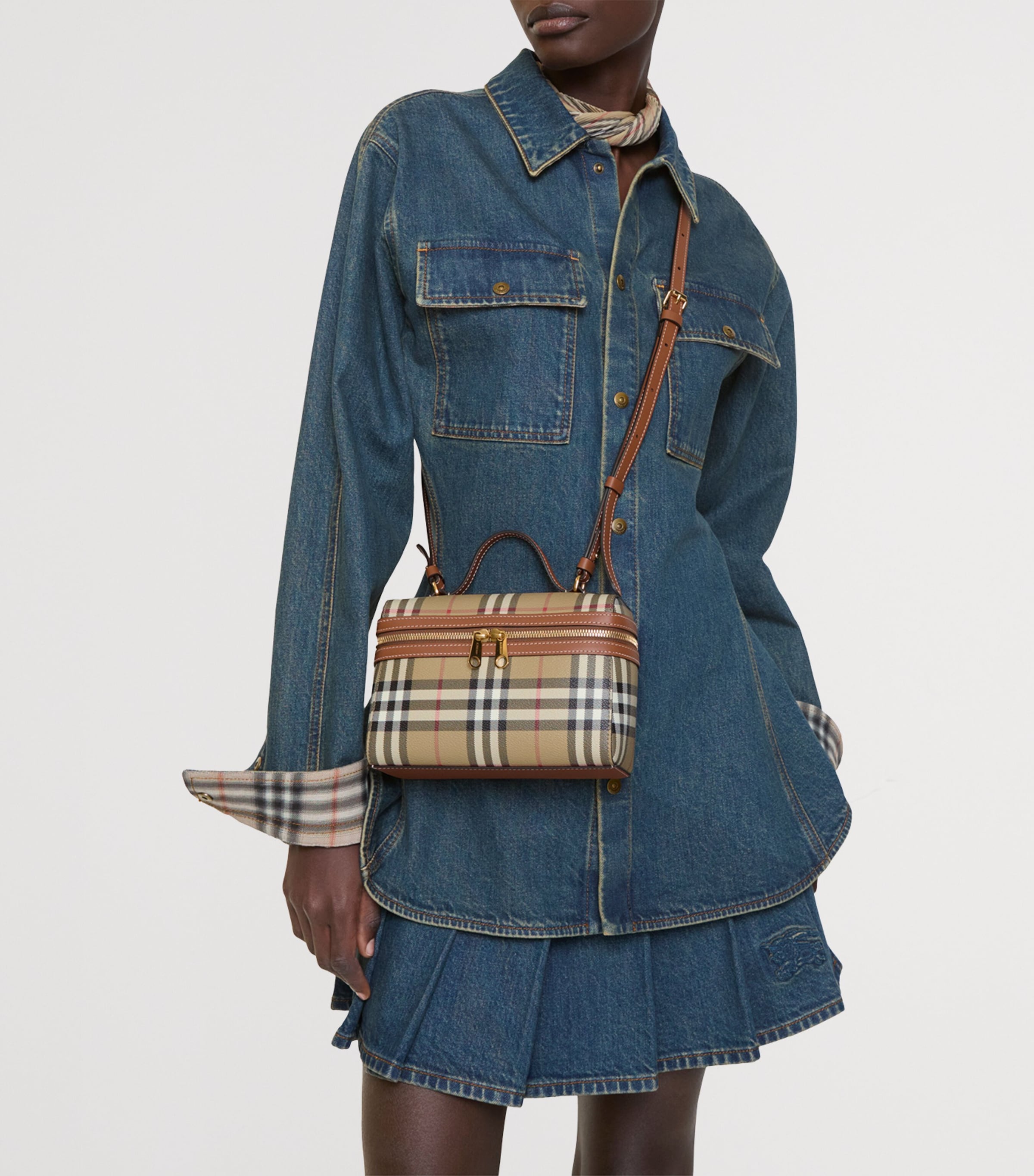 Check Vanity Crossbody Bag VNTG CHKBRIAR BROWN Image 2