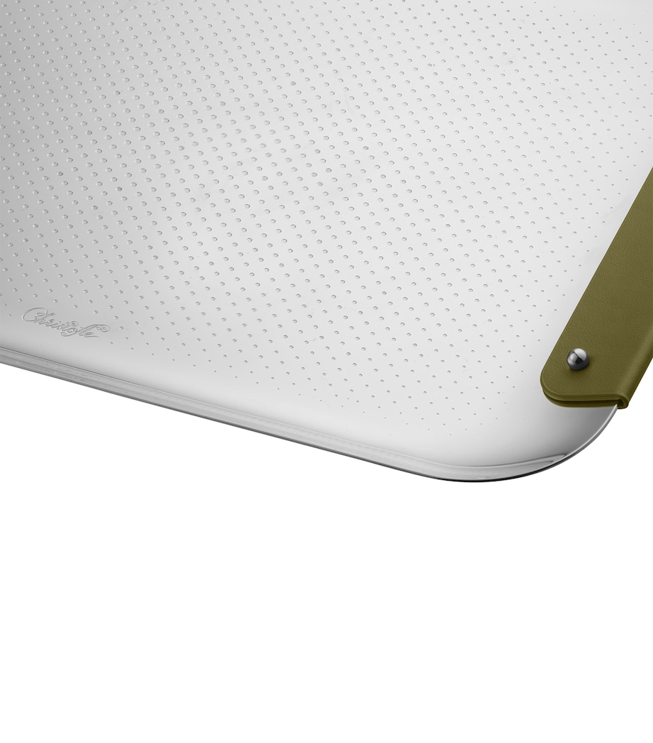 Leather-Trim Club Square Tray (16cm) SILVER Image 2