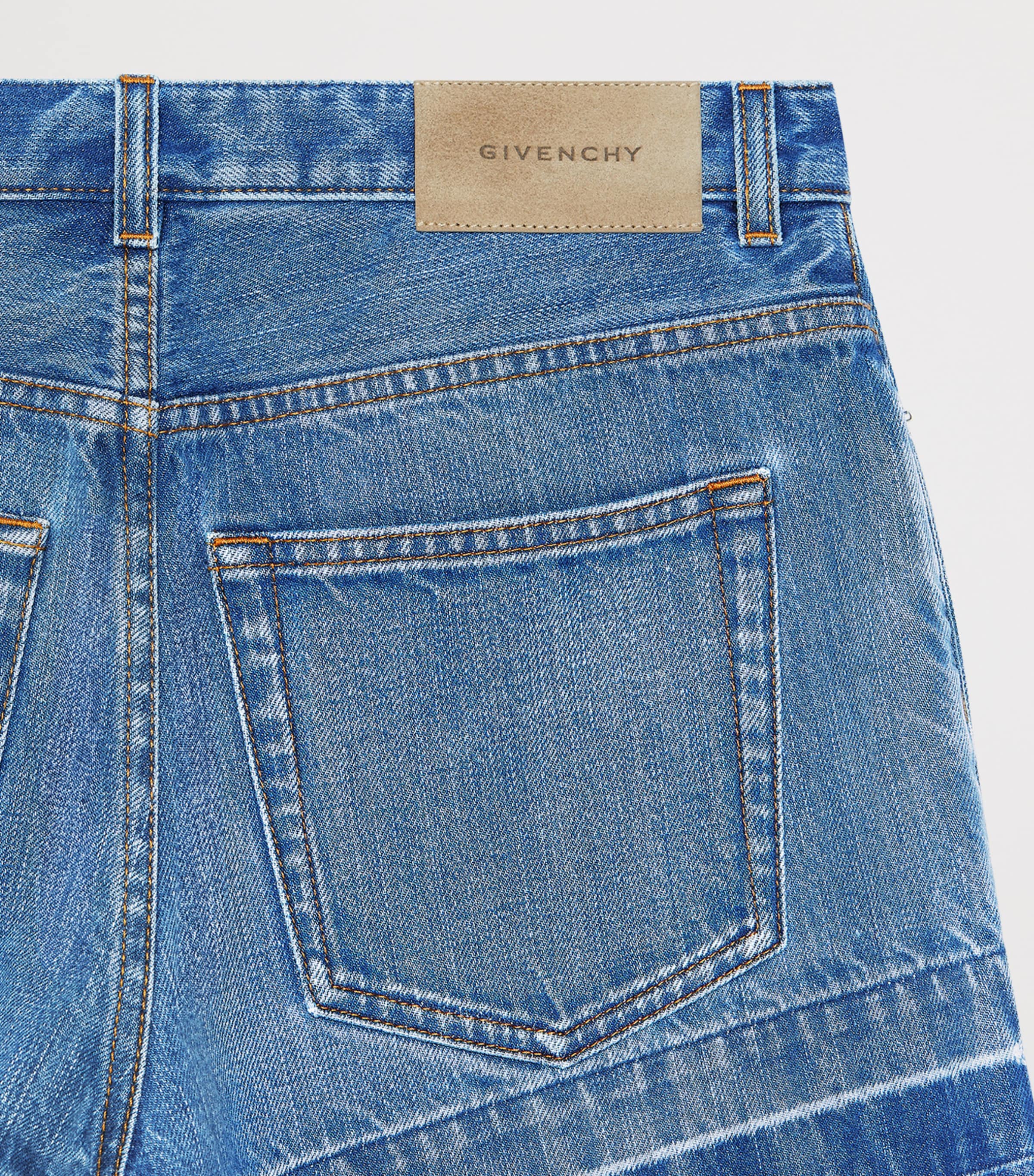 Givenchy Womens Raw-Edge Denim Shorts Medium Blue Image 4