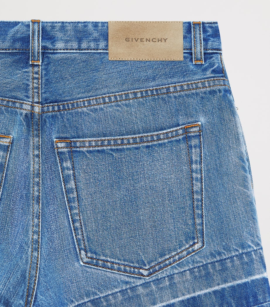 Givenchy Womens Raw-Edge Denim Shorts Medium Blue Image 4
