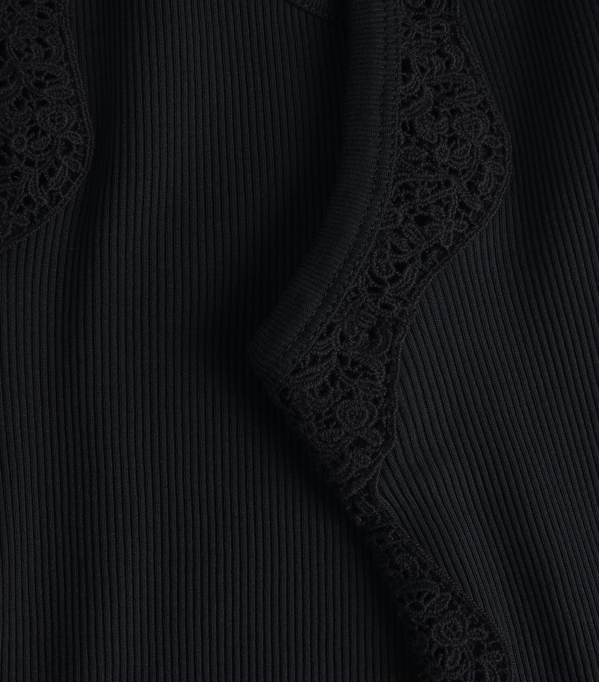 Sandro Paris Womens Lace-Detail Tank Top Black Image 6