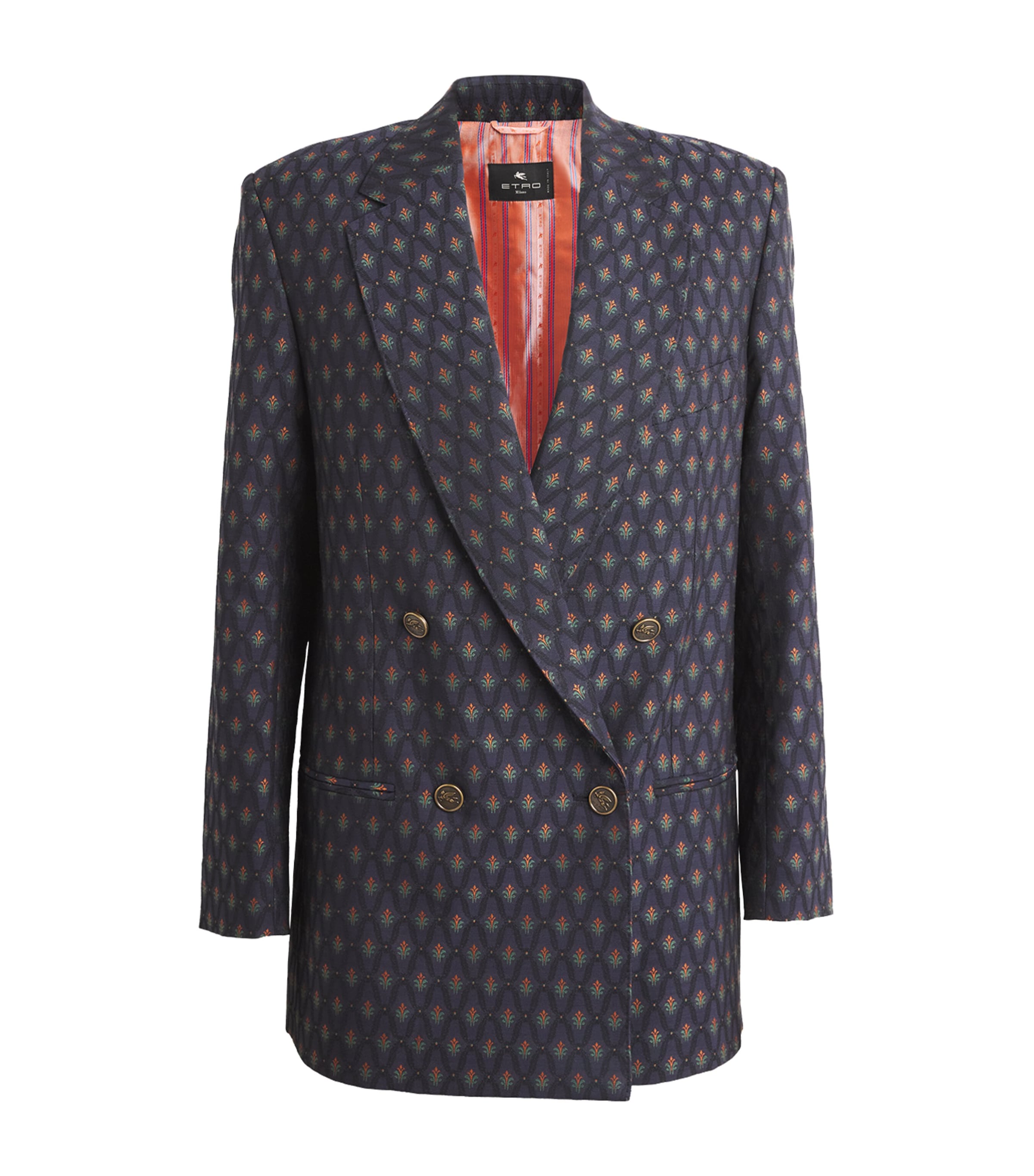 ETRO WOOL-BLEND DOUBLE-BREASTED JACKET 