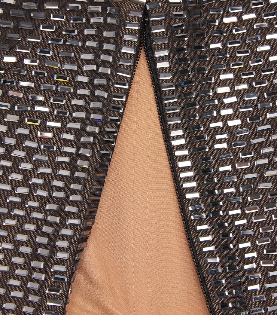 Rhinestone Mini Dress GREY Image 5