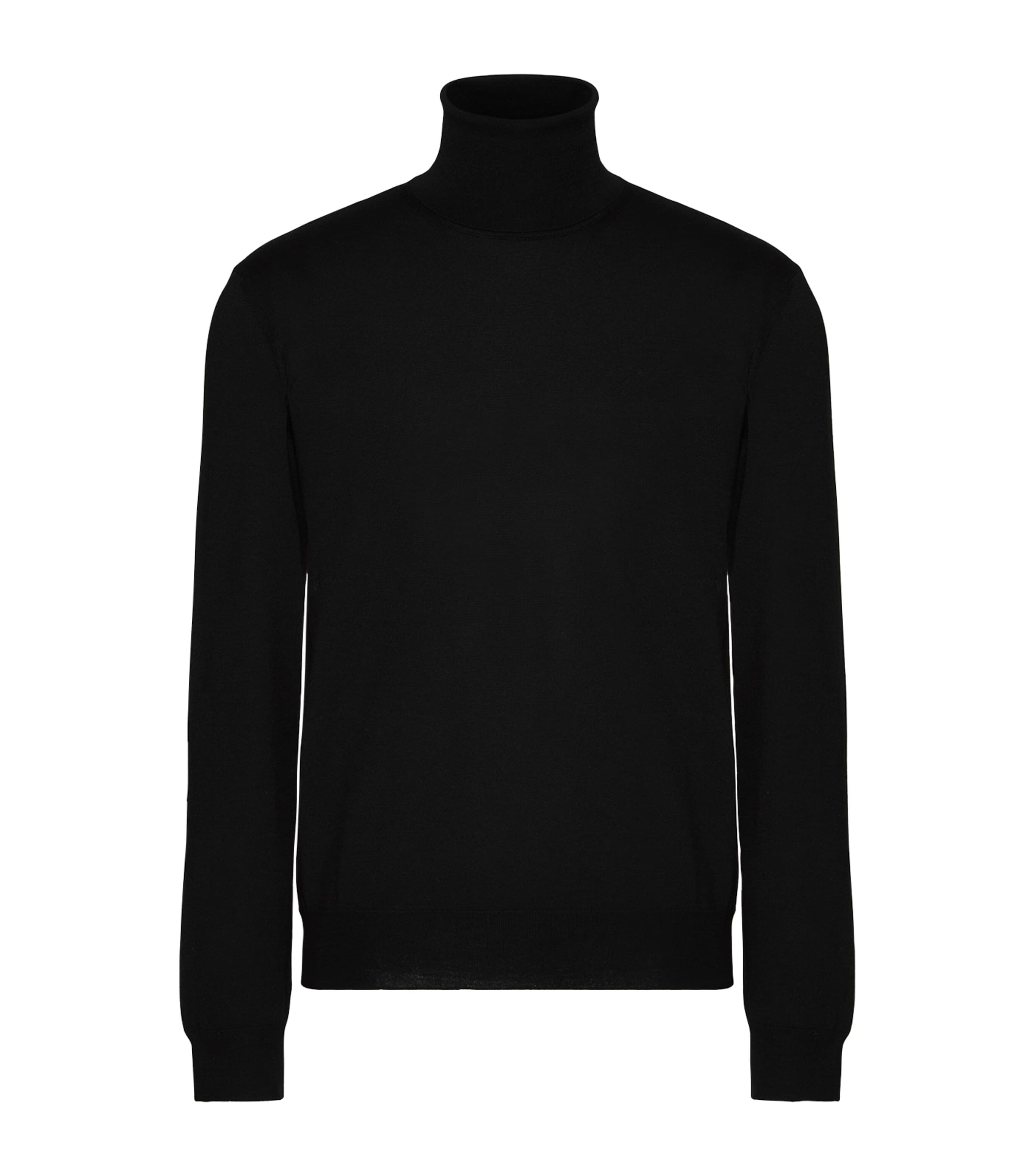 Shop Valentino Virgin Wool Rollneck Sweater In Black