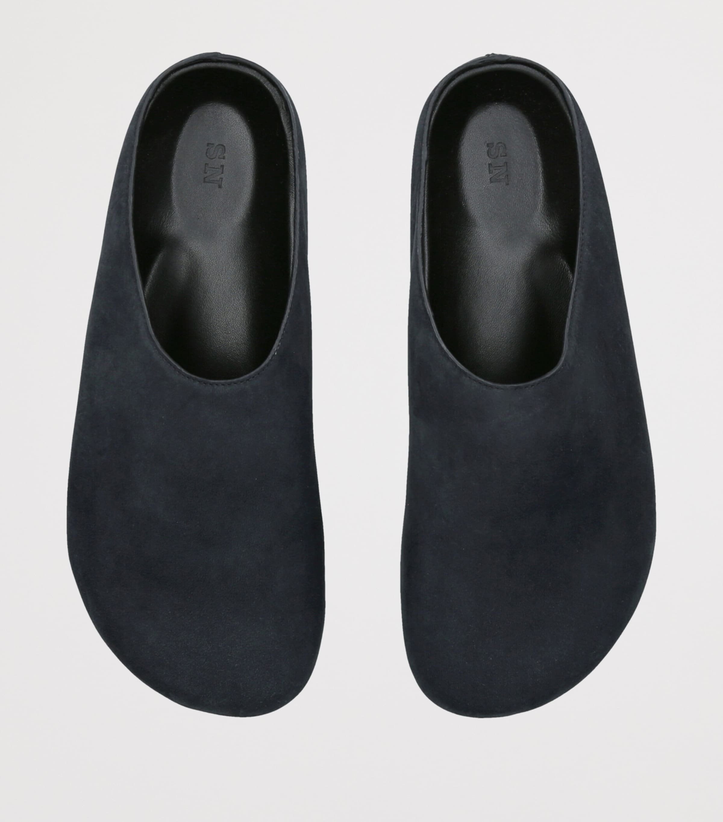 Studio Nicholson Nubuck Suede Slip-On Clogs Blue/dark Image 4