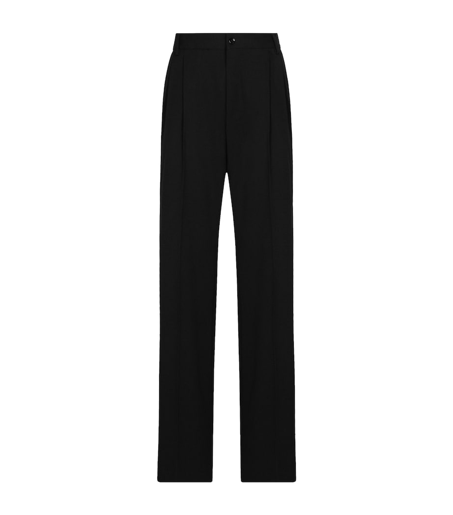 Wool Tailored Trousers N0000-BLACK Image 1