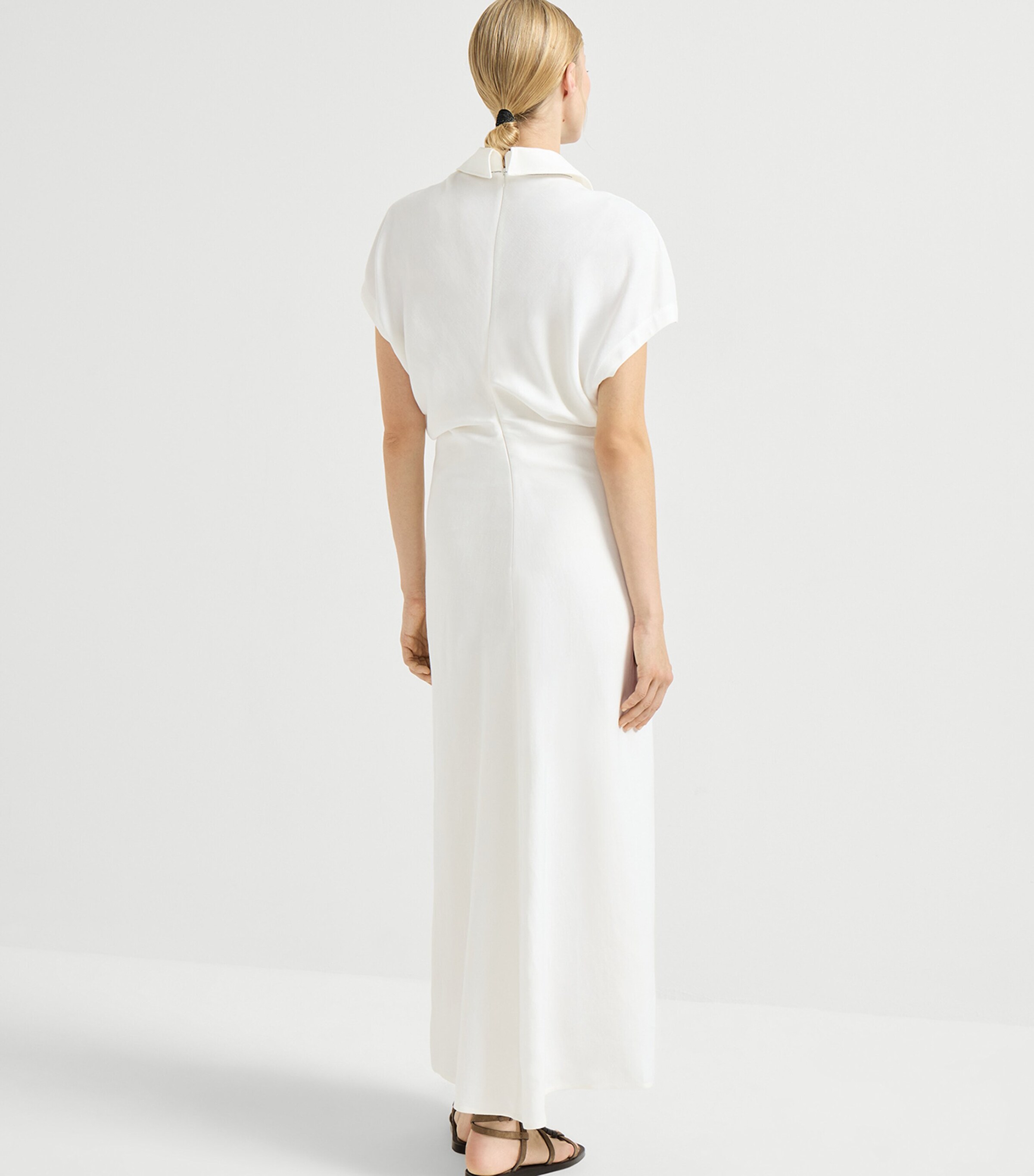 Brunello Cucinelli Womens Twill Maxi Dress Image 5