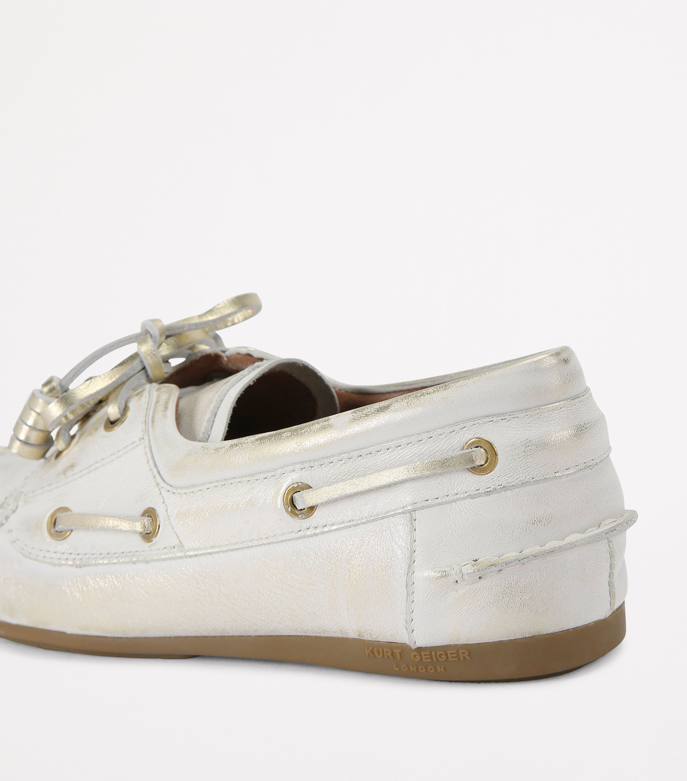 Kurt Geiger London Leather Chelsea Tie Moccasins White/oth Image 2