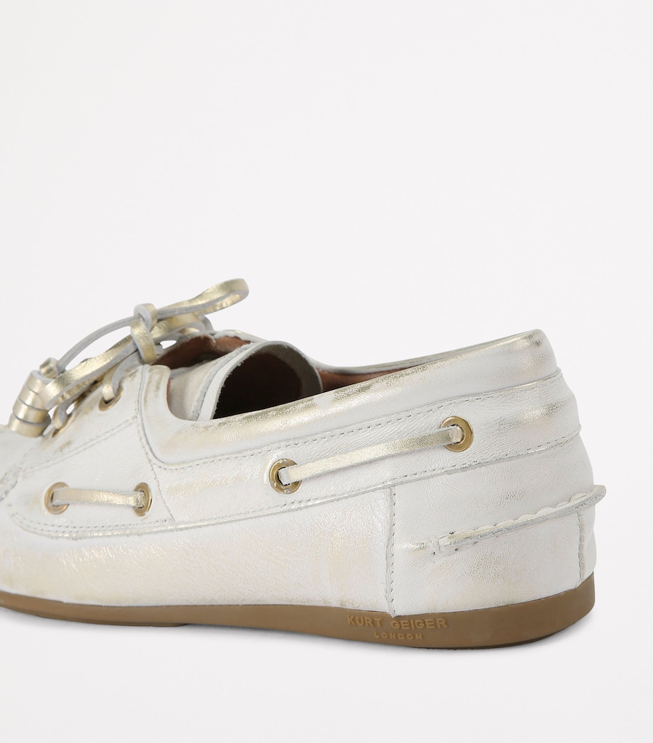 Leather Chelsea Tie Moccasins WHITE/OTH Image 2