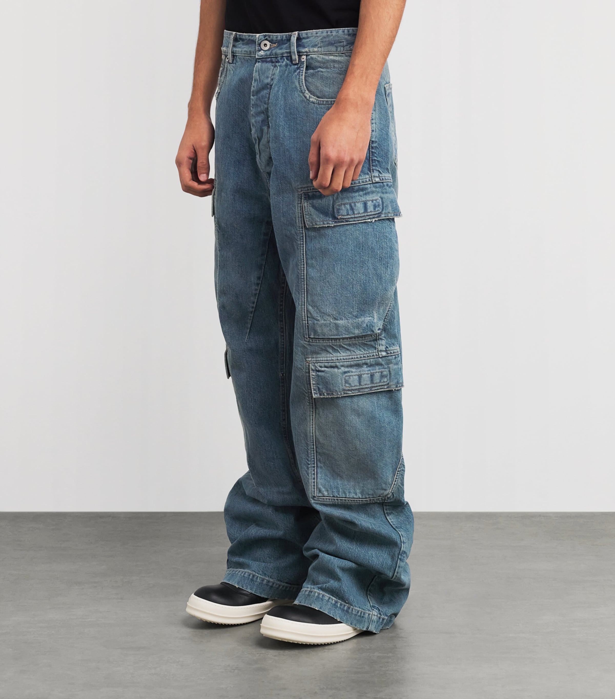Double Cargo Jeans WASHED INDIGO - 28 Image 3
