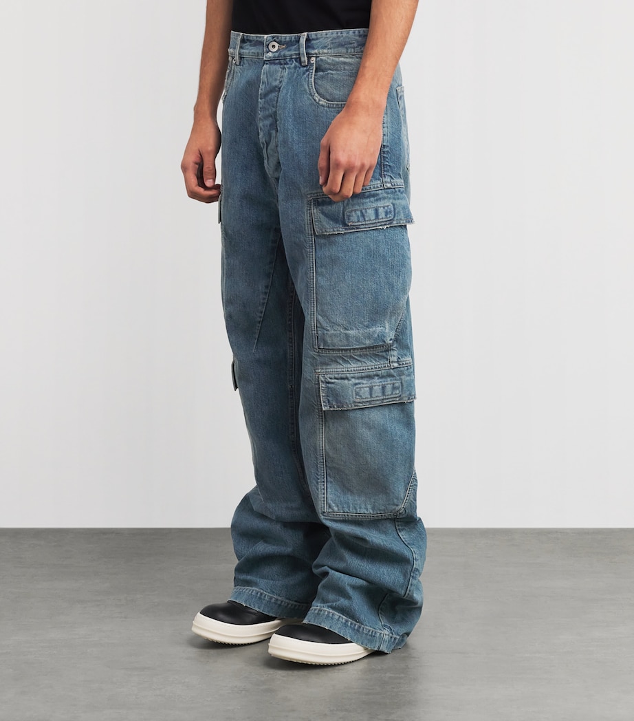 Double Cargo Jeans WASHED INDIGO - 28 Image 3