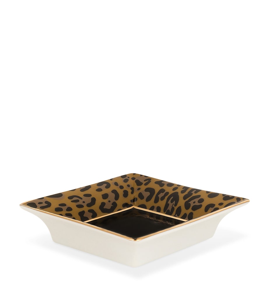 Porcelain Leopard Decorative Square Plate (10cm) UL003-LEOPARDO Image 2
