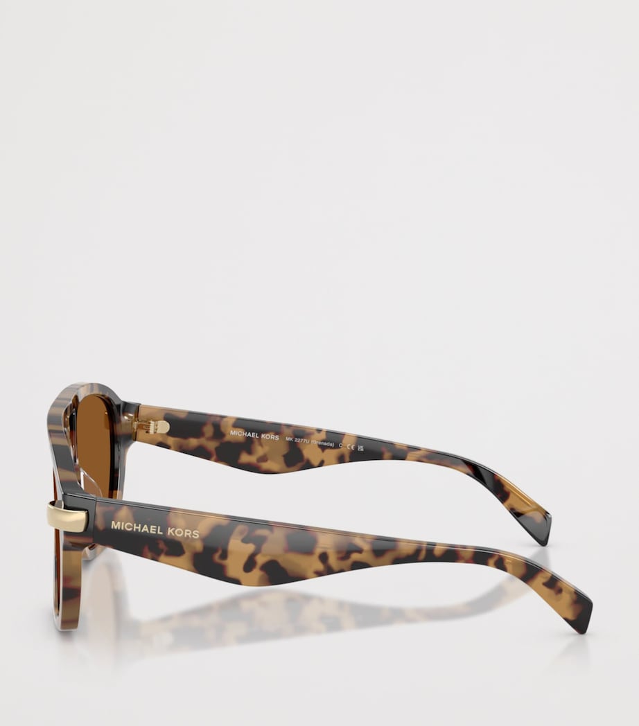 Michael Kors Grenada Pilot Sunglasses Brown Image 3