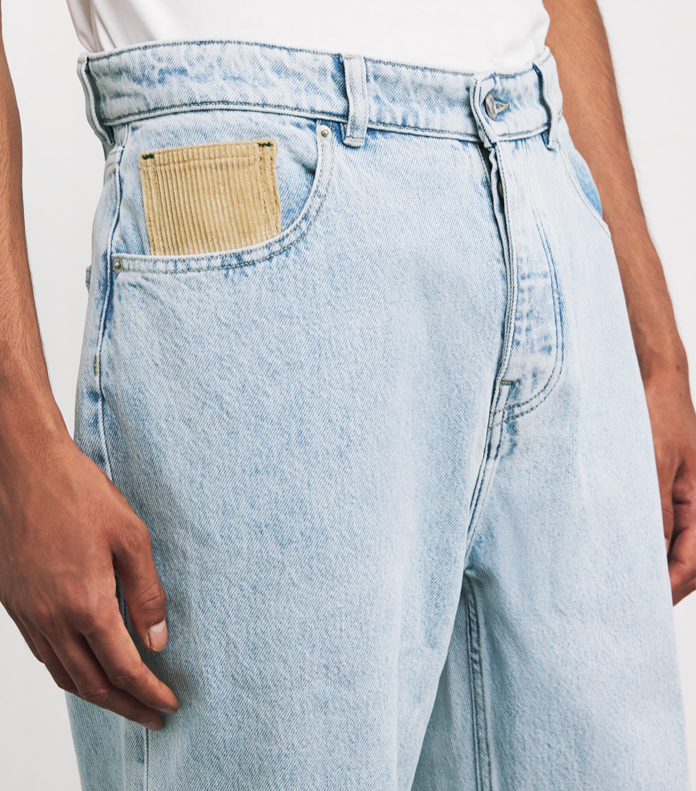 Cord-Pocket Straight Jeans LBE / LIGHT BLUE Image 6