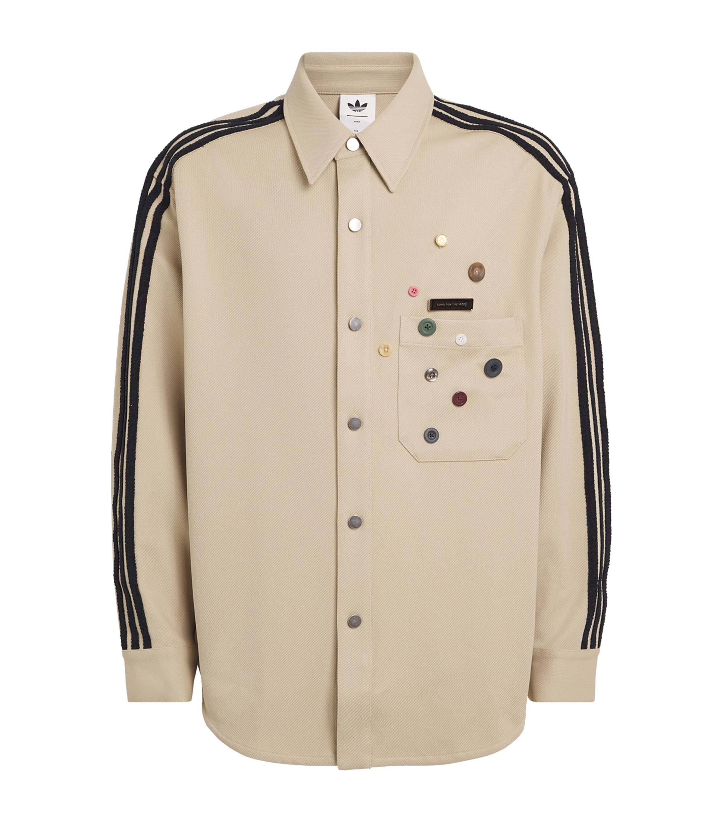 adidas Beige Originals x Song for the Mute Buttoned Shirt | Harrods UK adidas Beige Originals x Song for the Mute Buttoned Shirt | Harrods UK