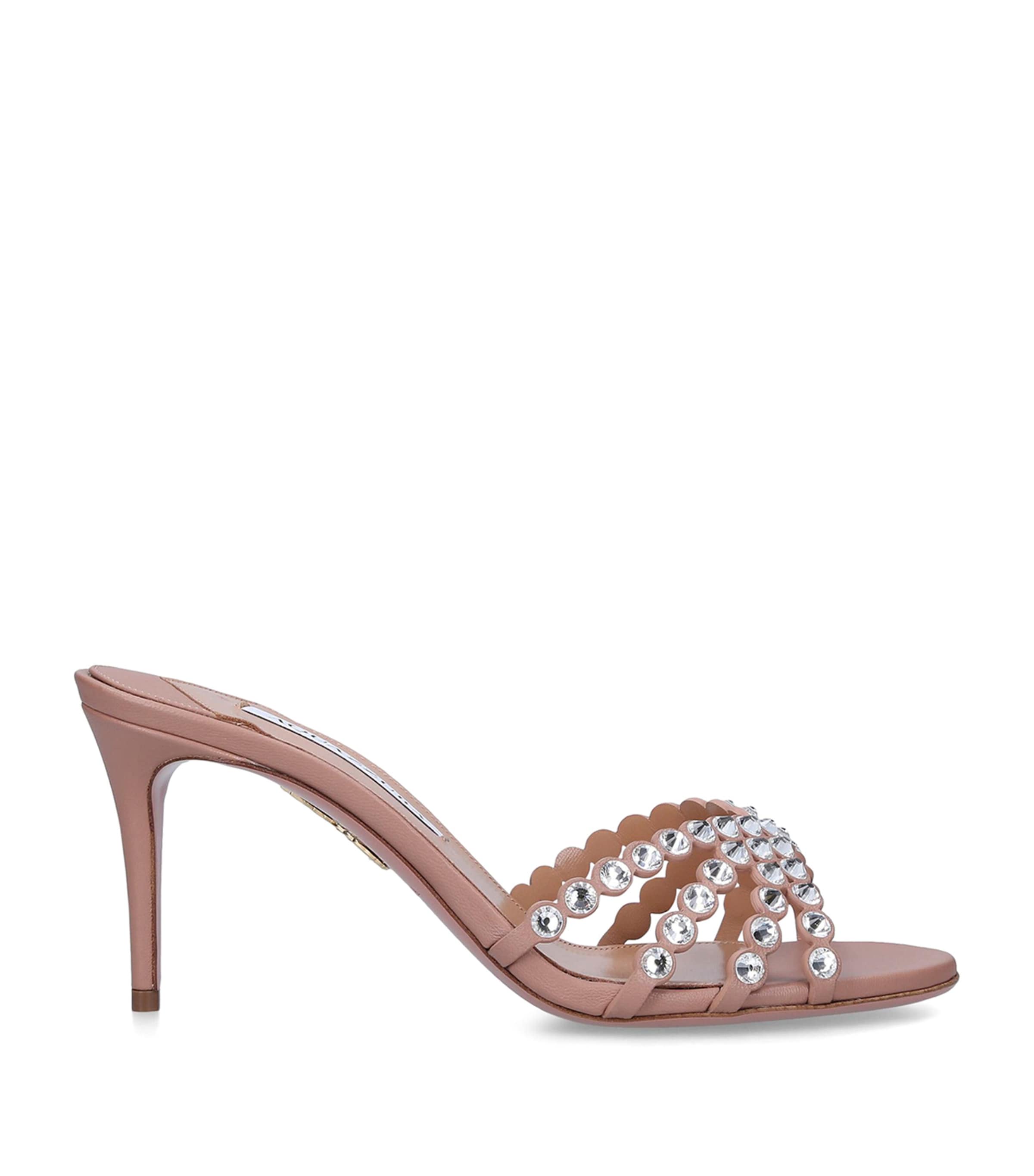 Embellished Tequila Mules 75 PALE PINK Image 4