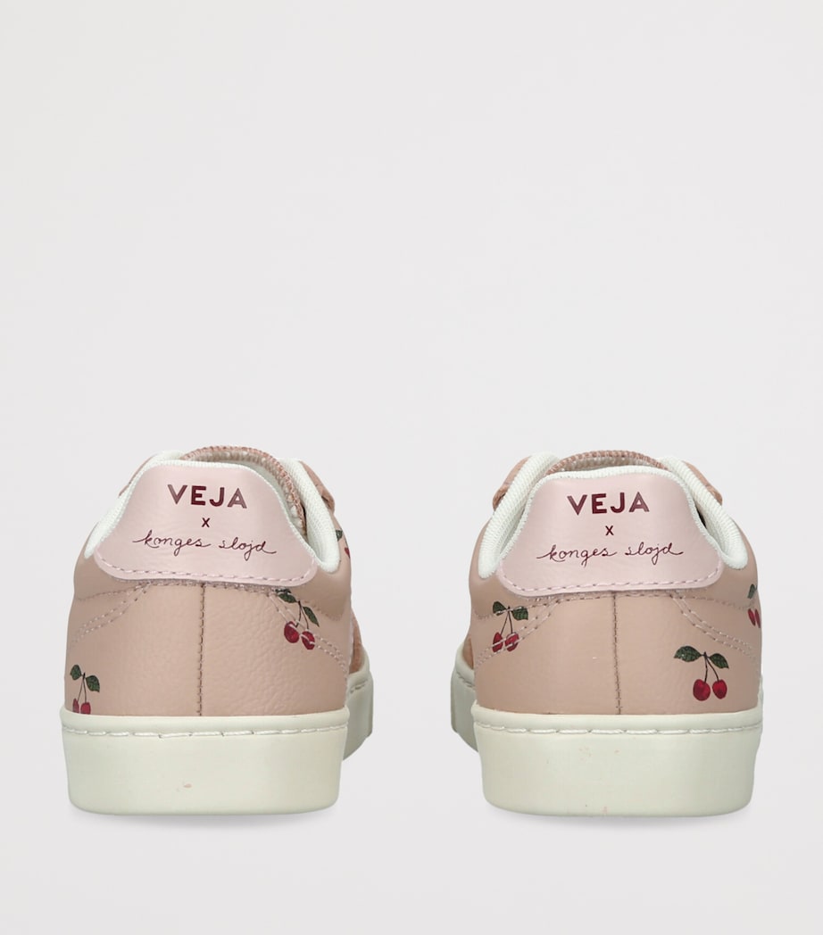 Veja Kids x Konges Sløjd Leather Cherry Volley Sneakers Pink Comb Image 3