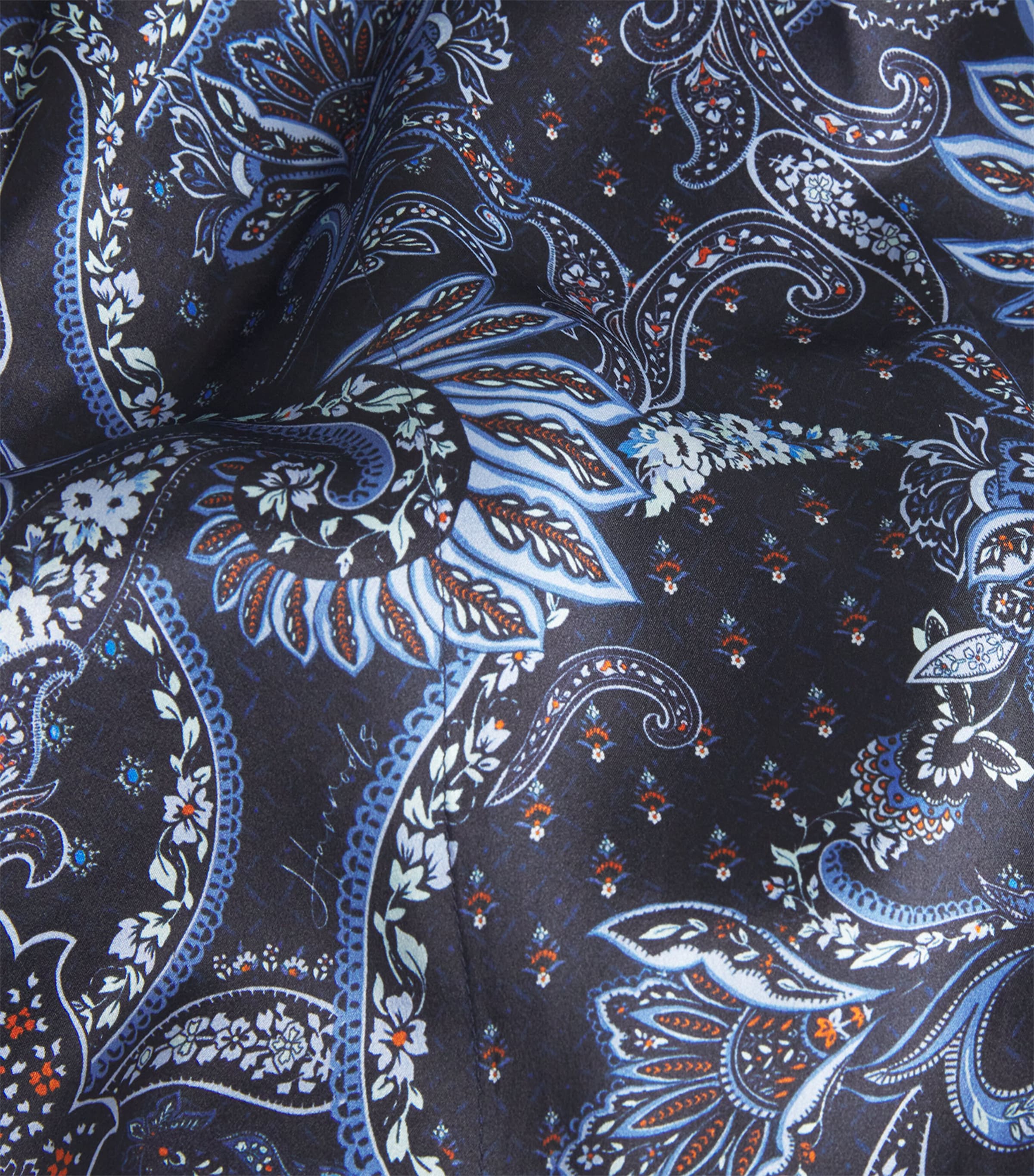 Silk Paisley Print Night Robe MULTI Image 5
