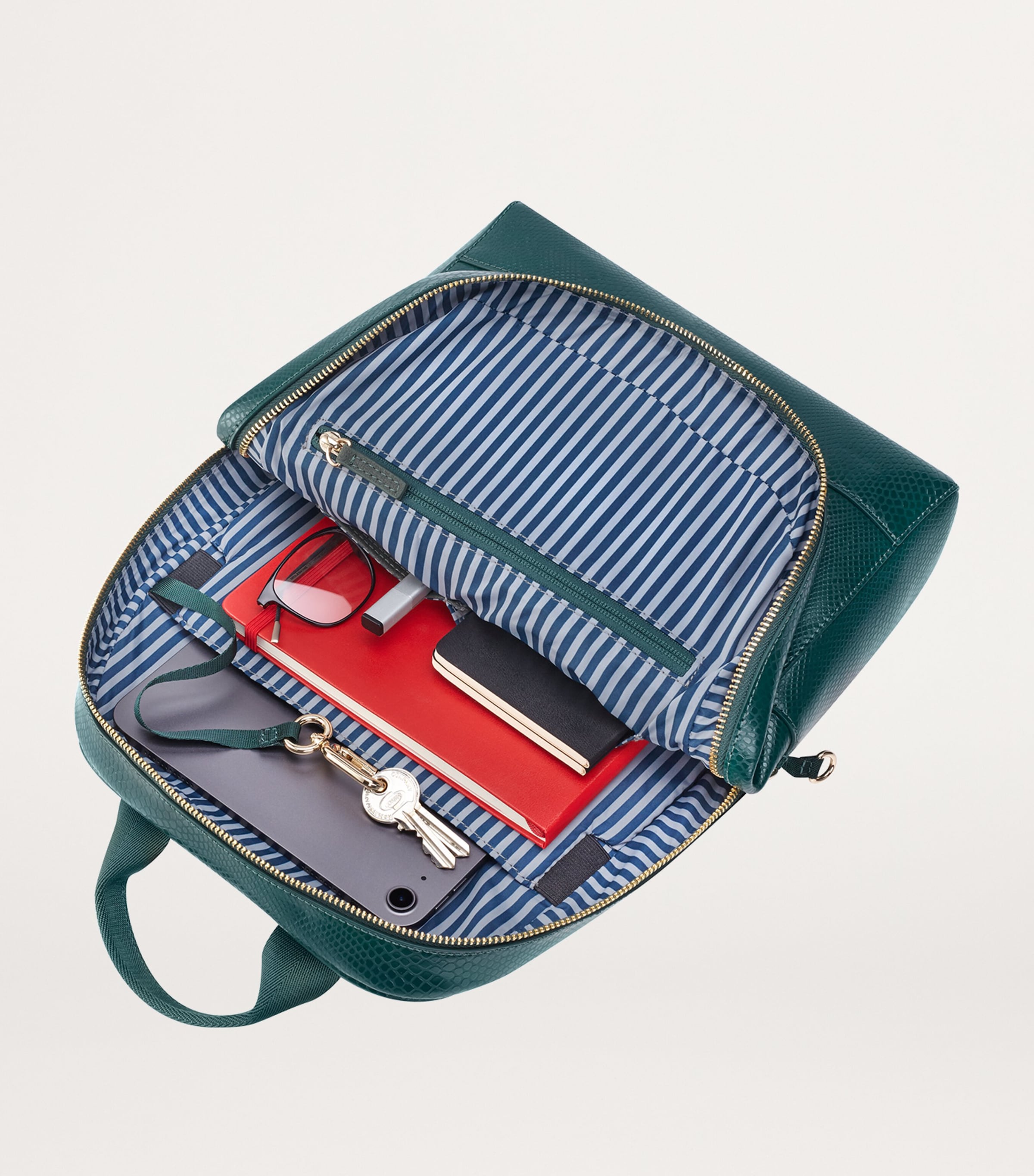 Vegan Leather Precious & Ethical Backpack GREEN Image 4