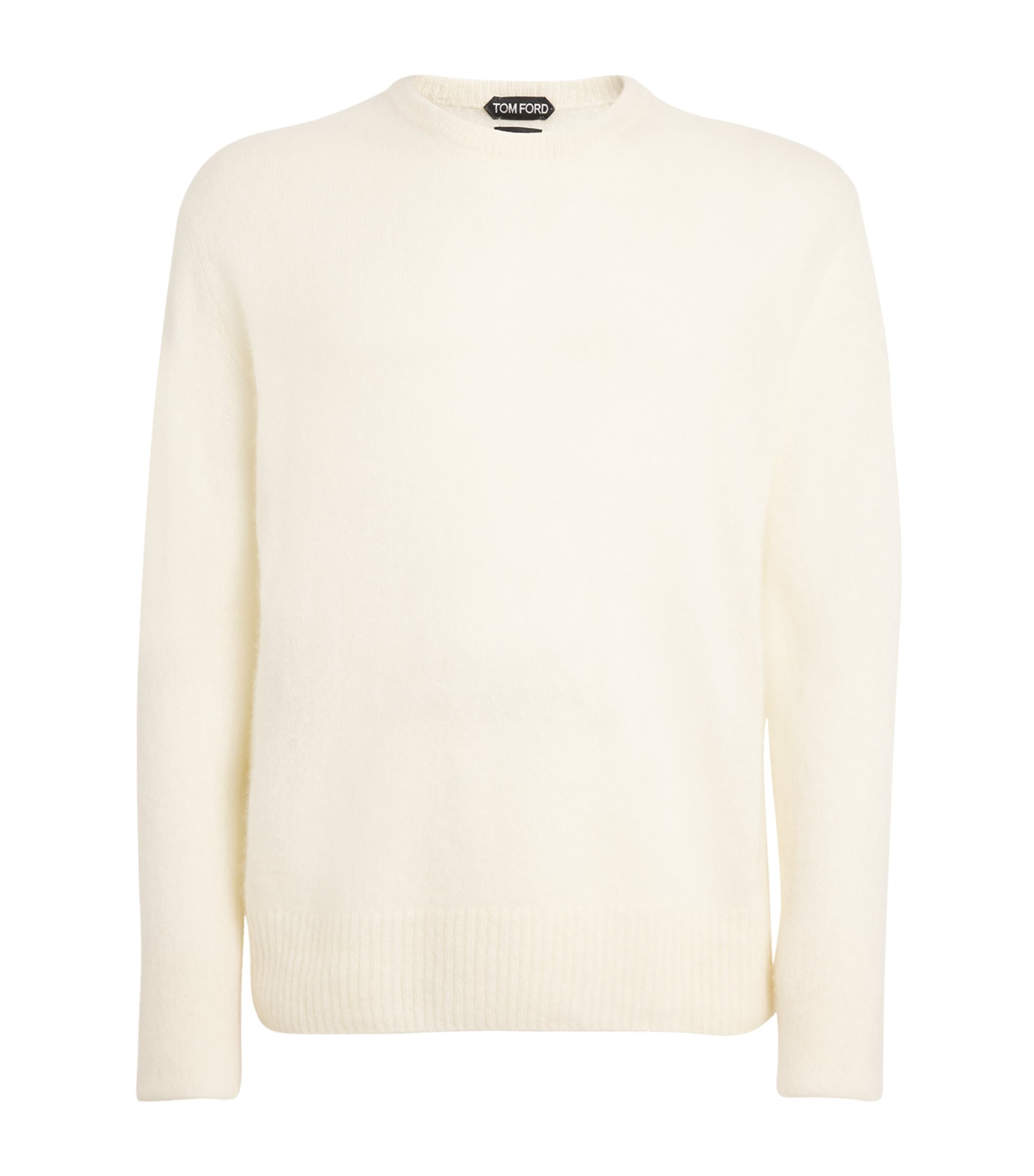 Tom Ford Cashmere-silk Sweater In White