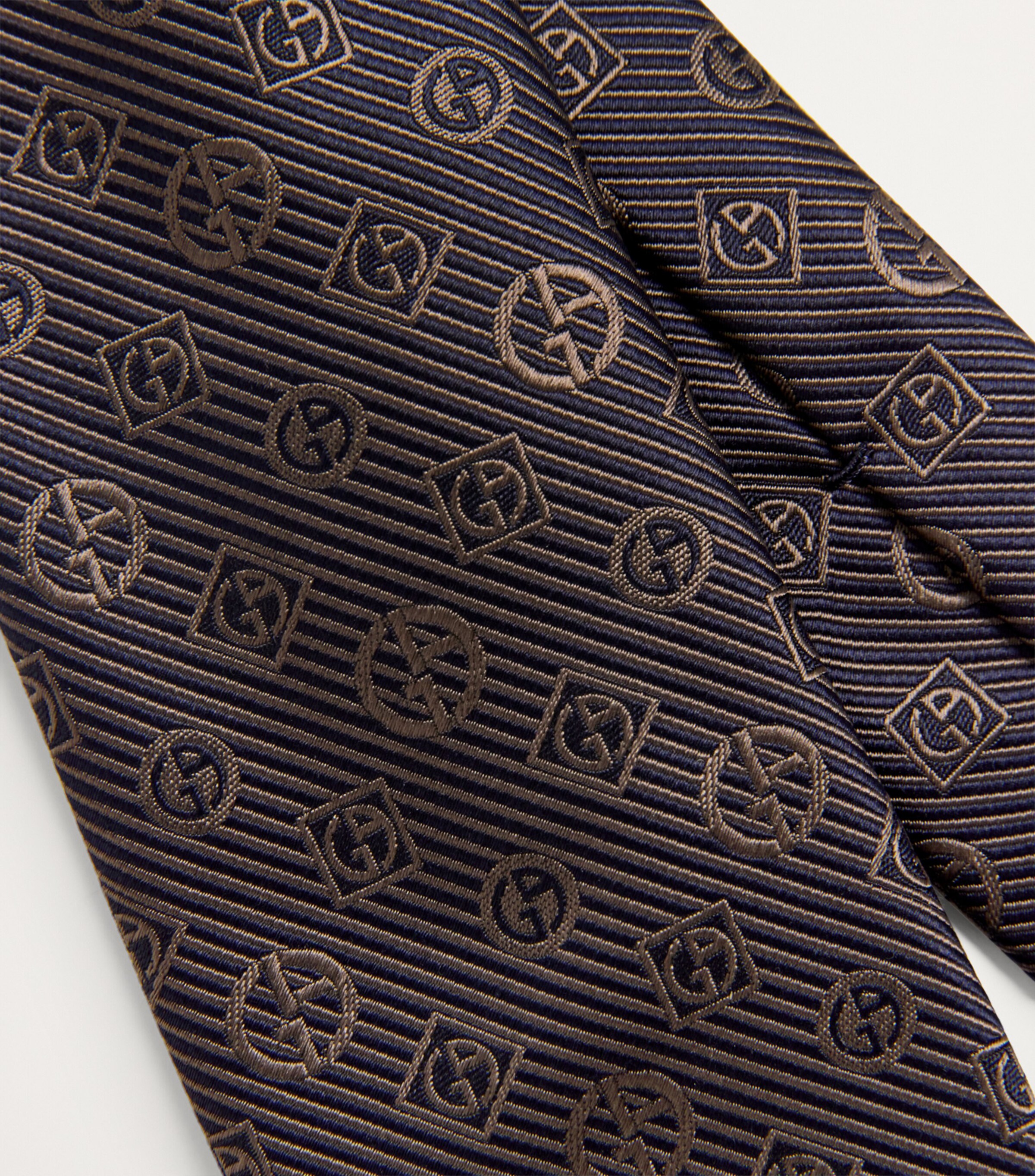 Silk Monogram Stripe Jacquard Tie 36 Image 4