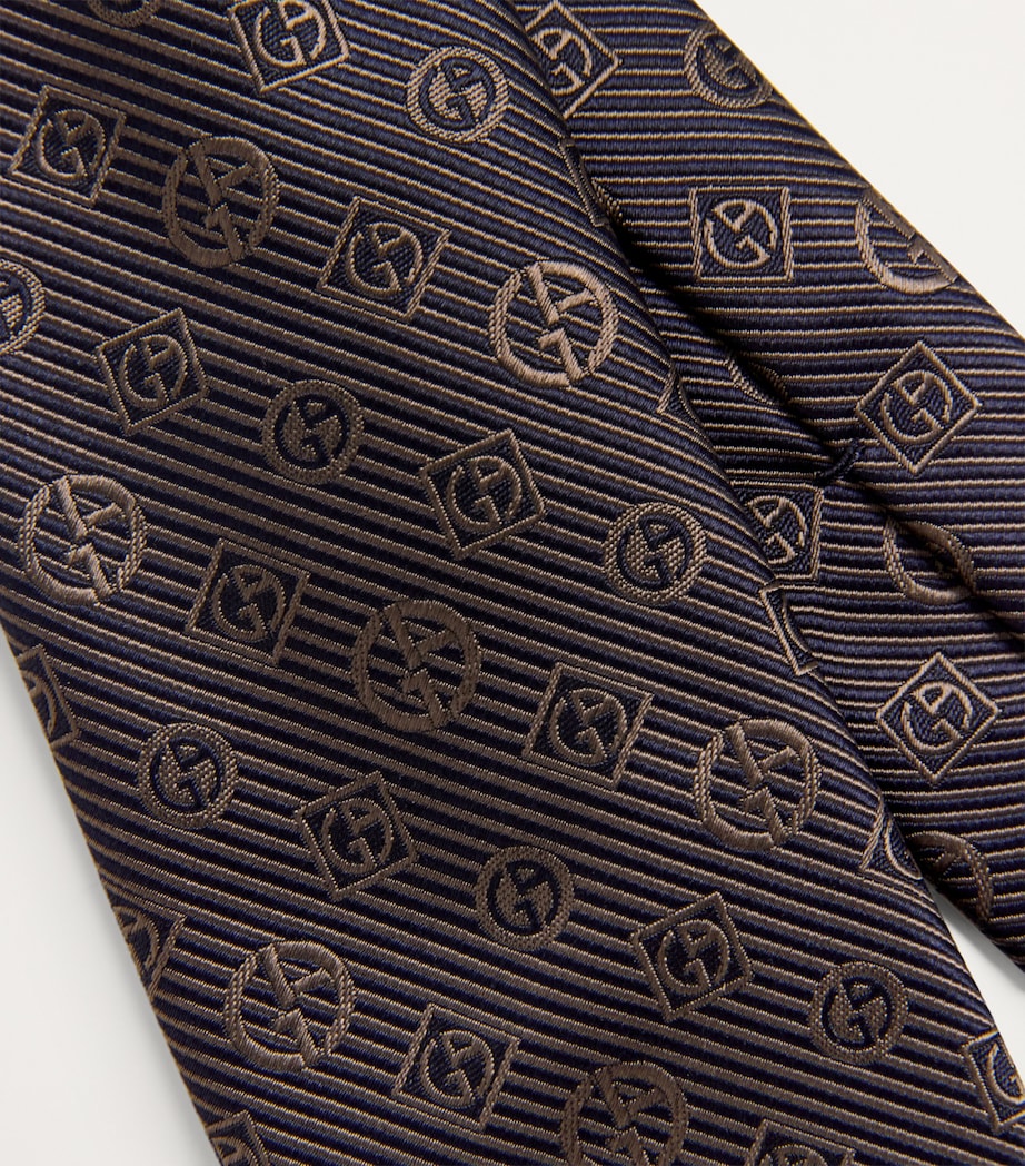 Silk Monogram Stripe Jacquard Tie 36 Image 4